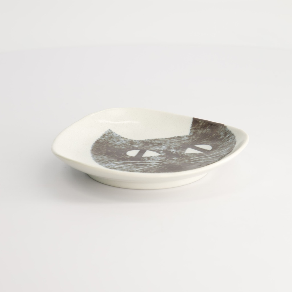 Neko Maruke Cat Plate 13.7x13x2.5cm 54005003 6/96 Gift