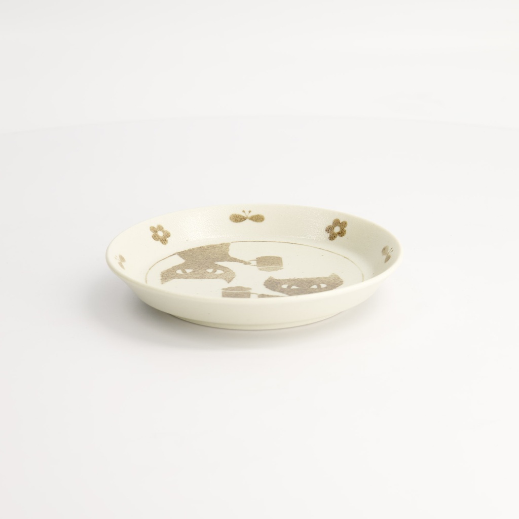 Neko Maruke Cat Plate 14.3x2.1cm 35003045 12/96 Gift