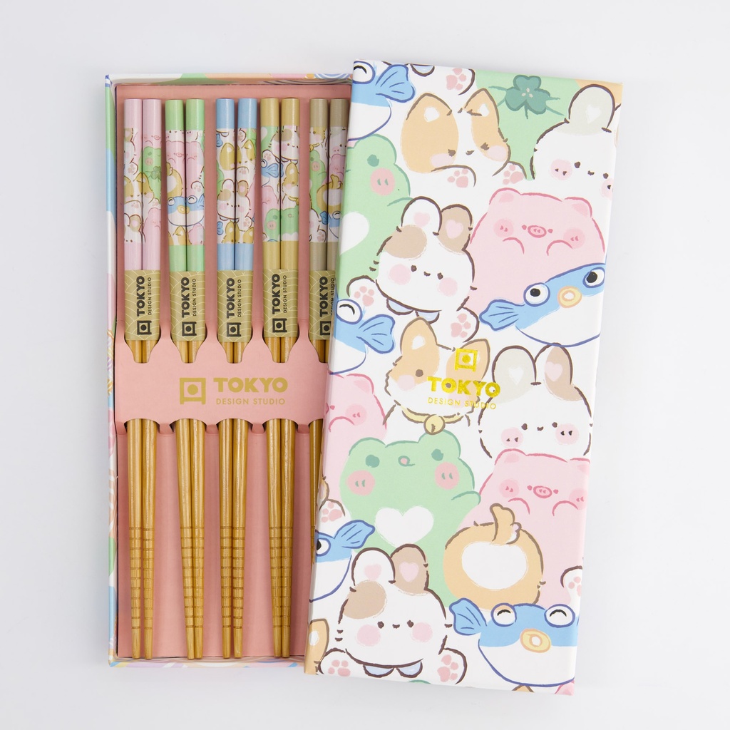 Chopstick Giftset/5 Kawaii Animals 33451 1/100 Gift