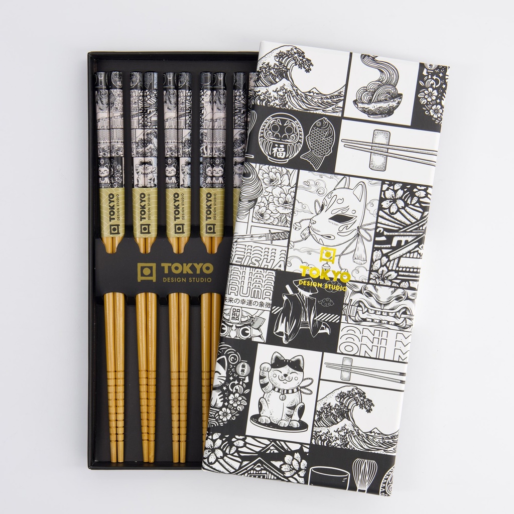 Chopstick Giftset/5 Tokyo Fan 33455 1/100 Gift