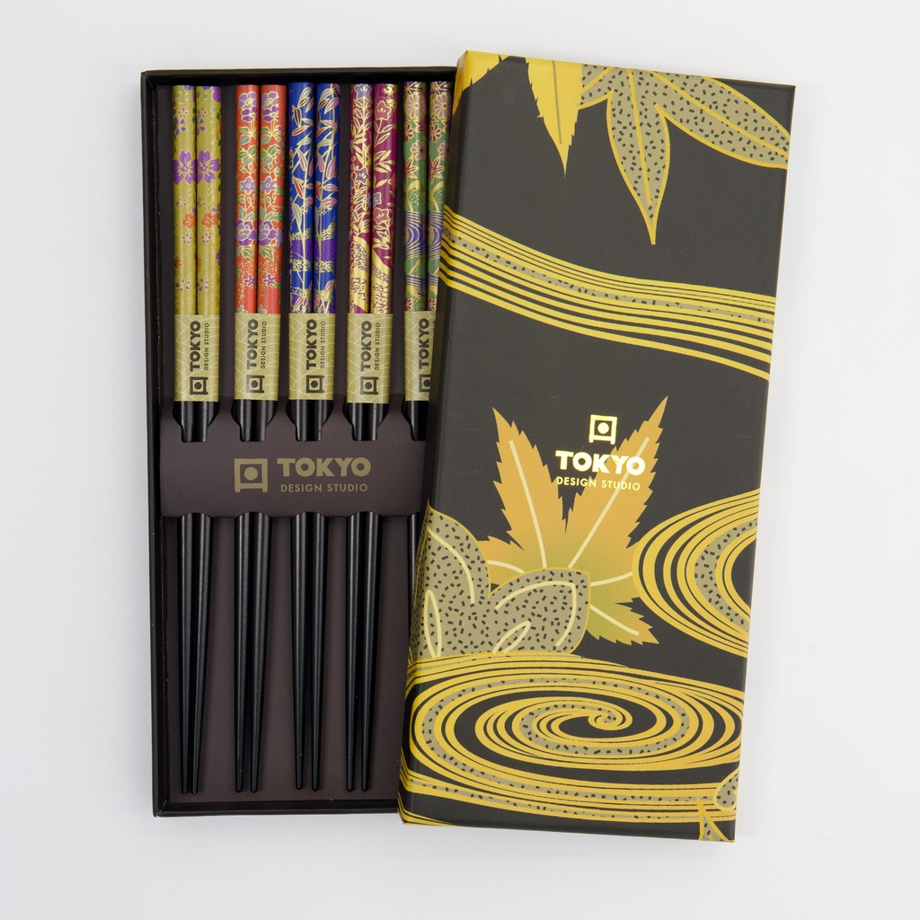 Chopstick Giftset/5 Golden Leaf 1/100 Gift