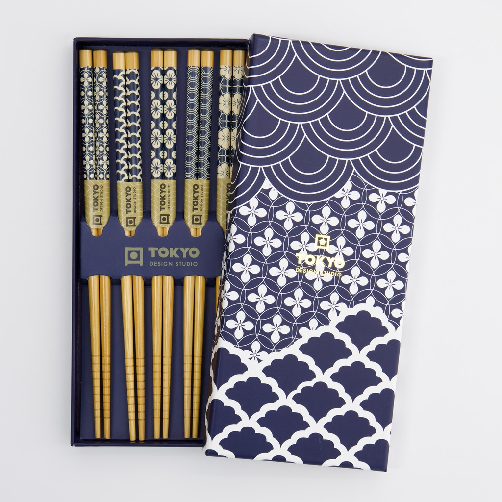 Chopstick Giftset/5 Blue Wave 1/100 Gift