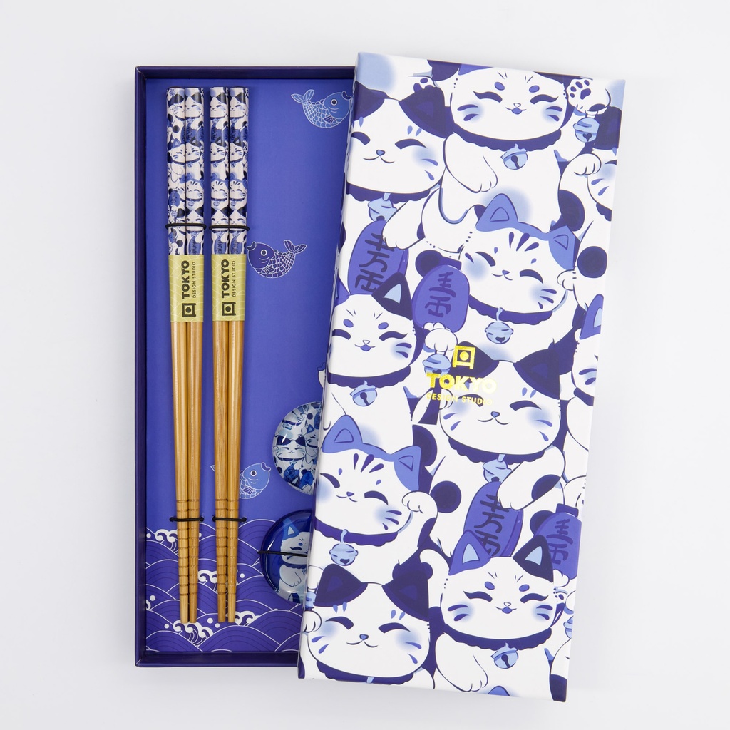 Chopstick Giftset/4 Lucky Cat 33519 1/100 Gift