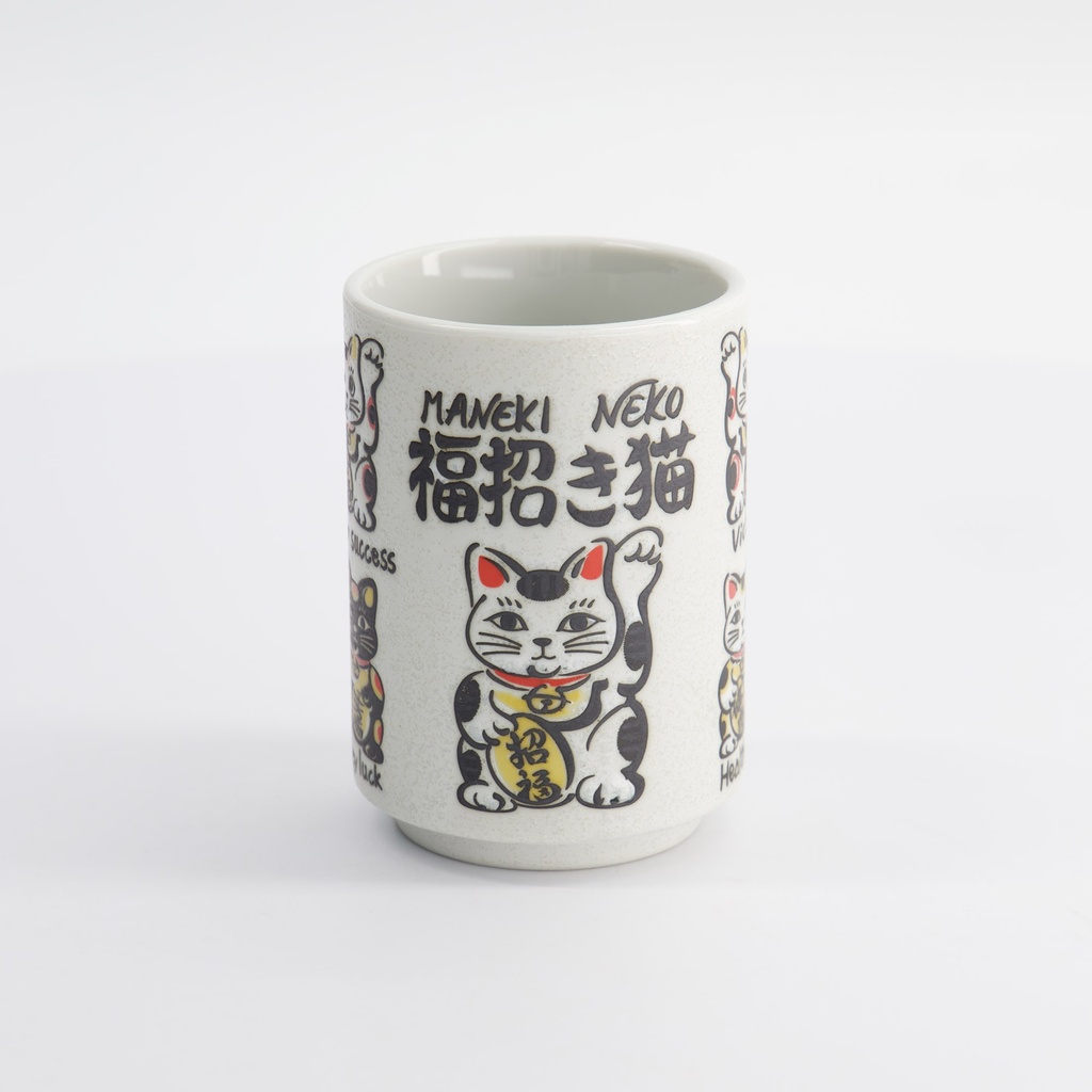 Cup Emboss Lucky Cats 7.2cmx10.2cm 260ml 6/60 Gift