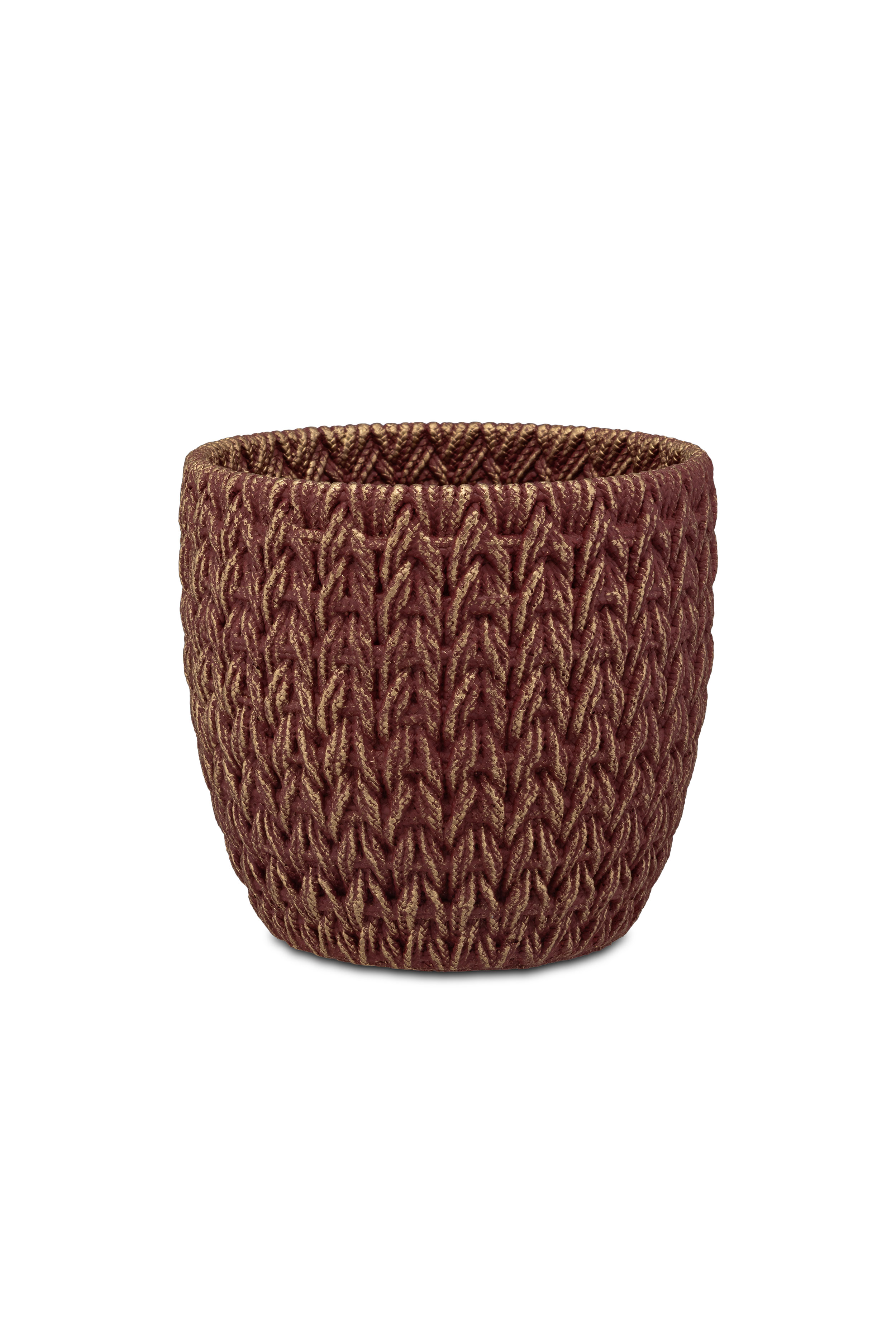 Doppiamaglia Cachepot Red Gold  M Gift