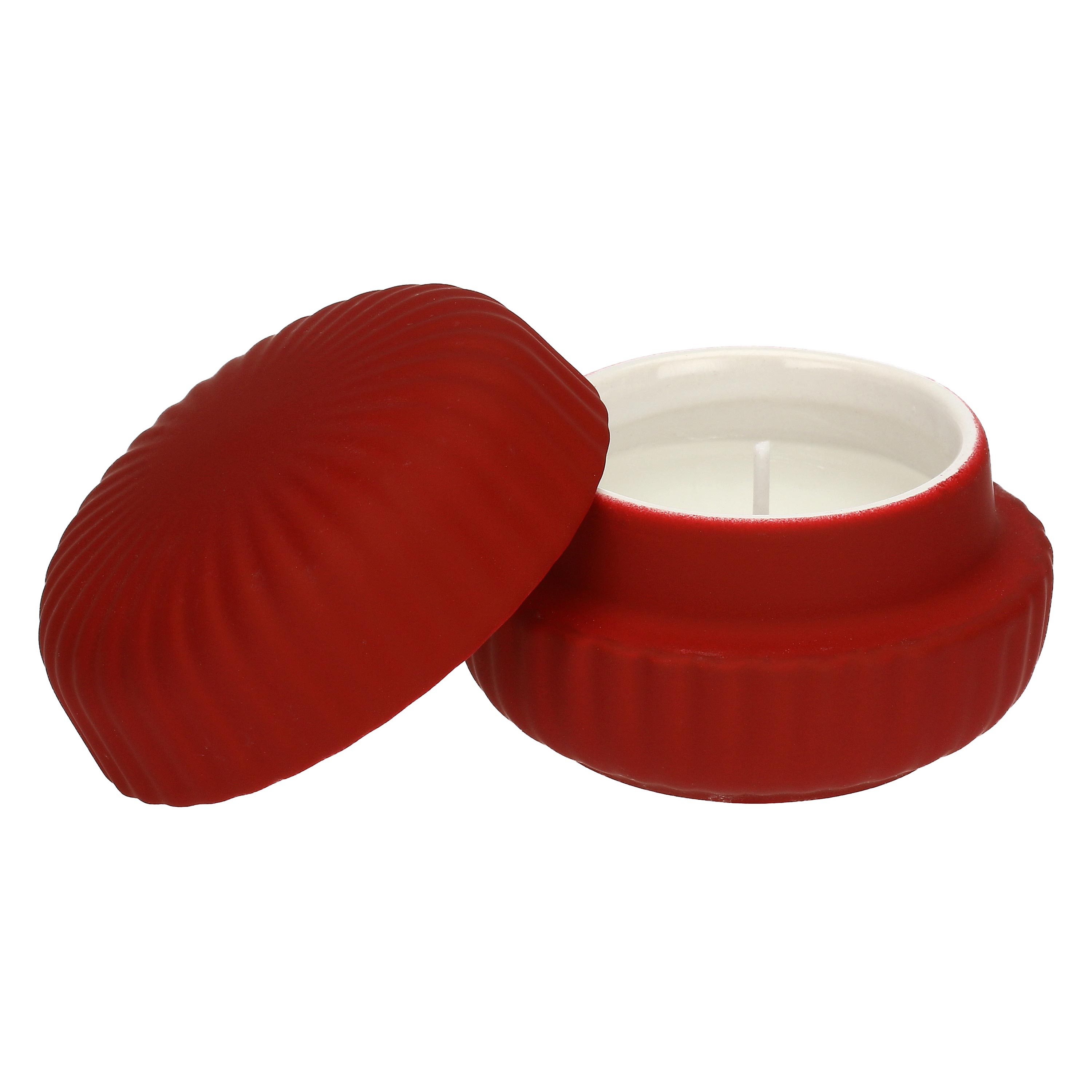 Sofficeluce Candle Red W Lid Gift