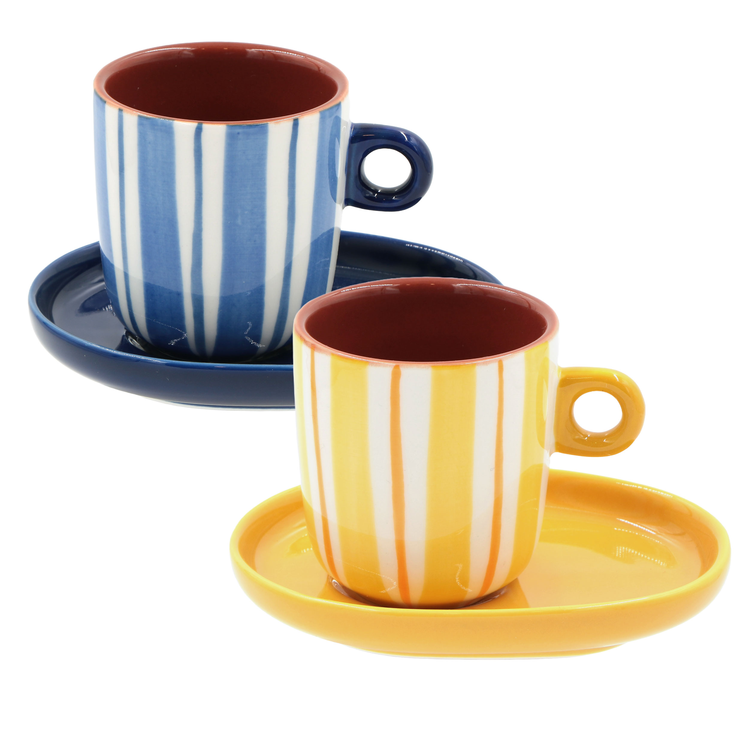 Attimi Set 2 Cof.cups W/s Stripes Gift