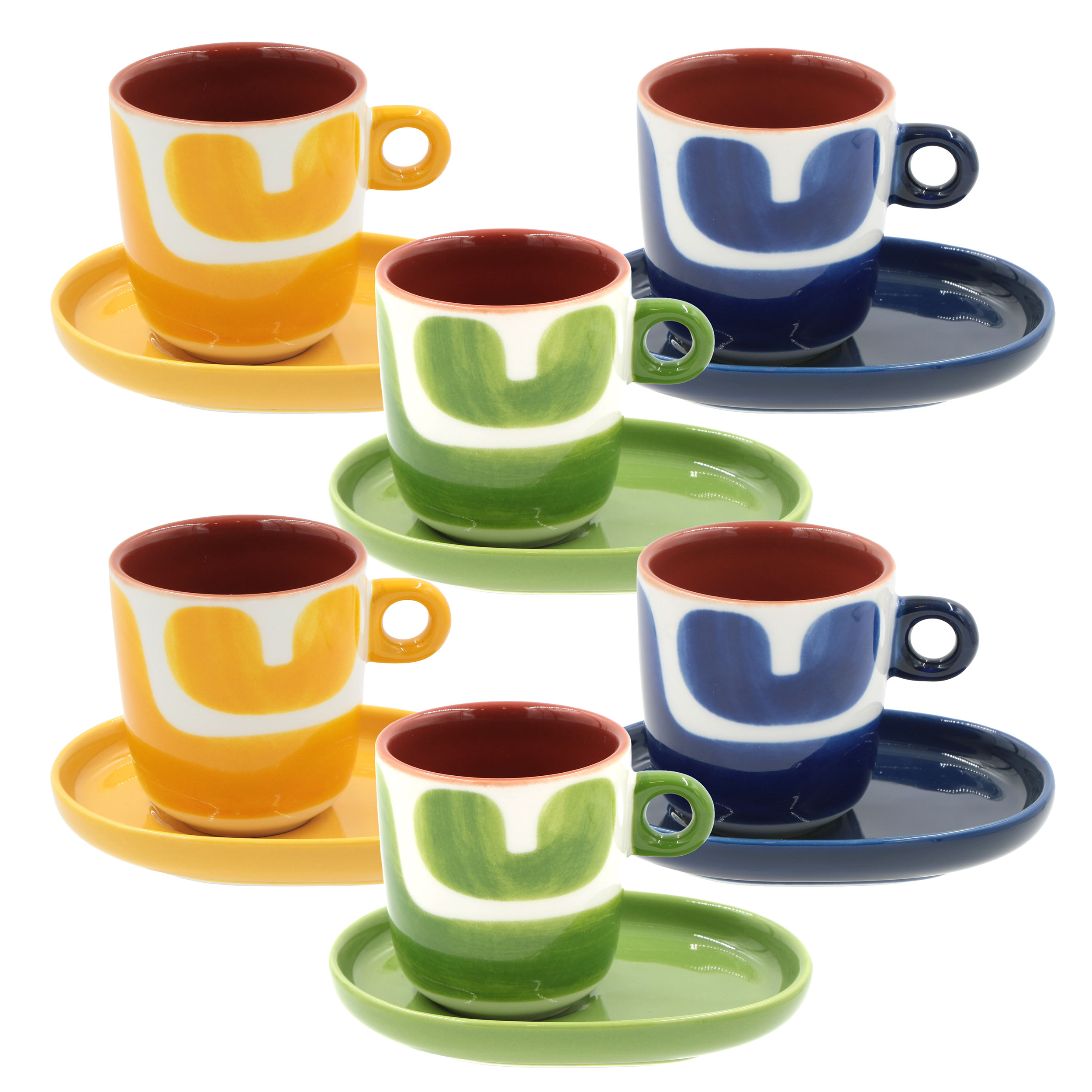 Attimi Set 6 Cof.cups W/s Spots Gift