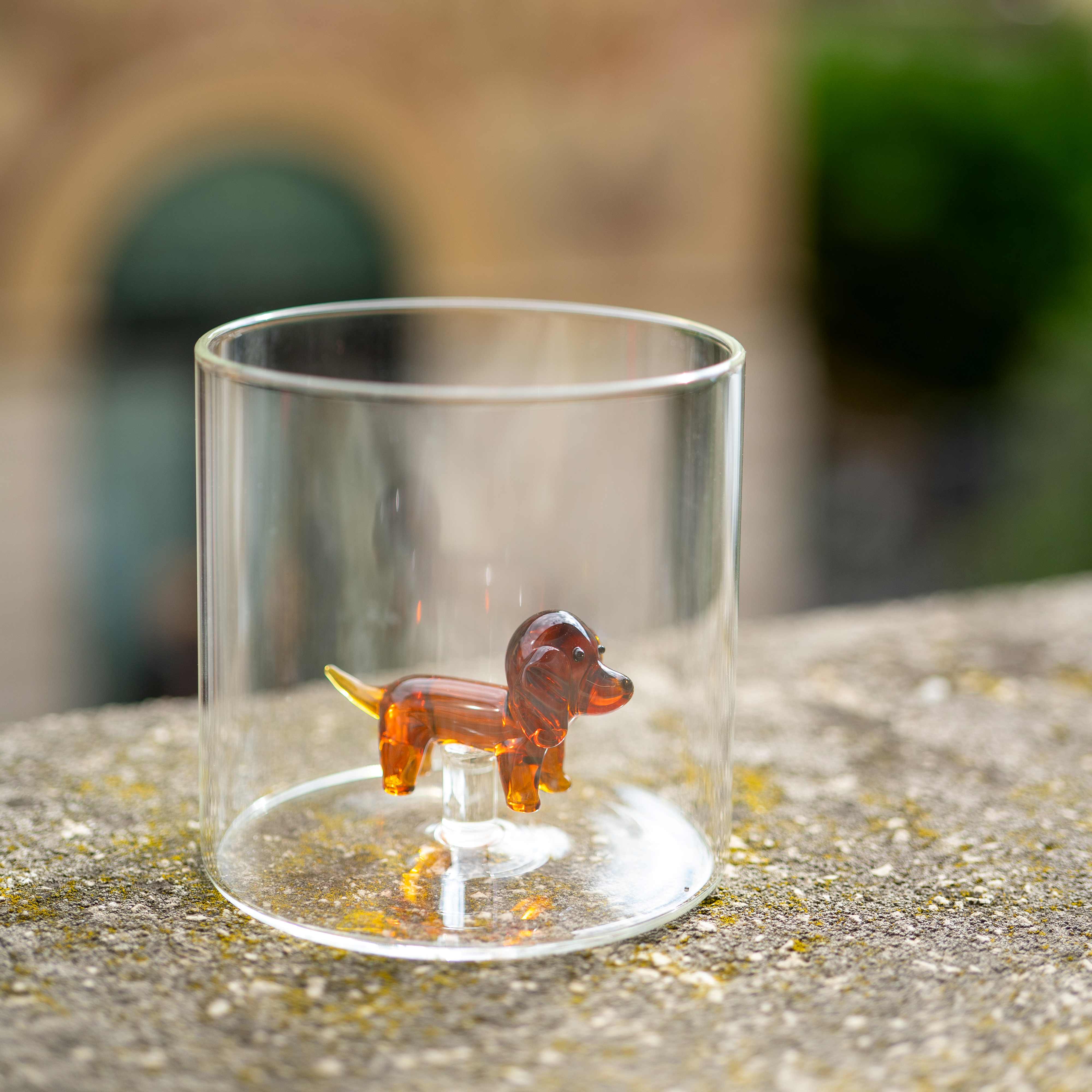 Glass In Borosilicate Glass Capacity 250 Ml Dachshund Decoration Gift
