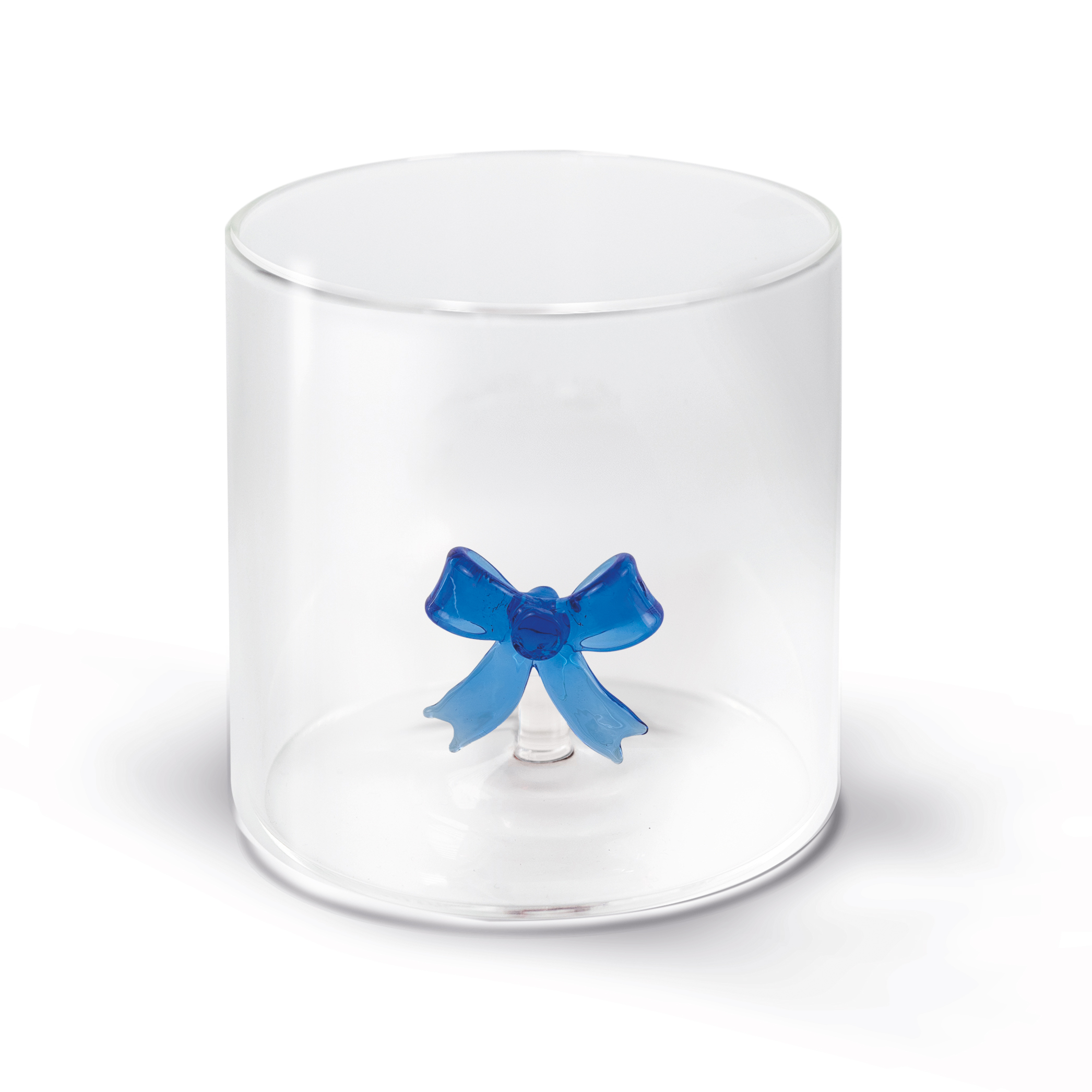 Glass In Borosilicate Glass Capacity 250 Ml Blue Ribbon Decoration Gift