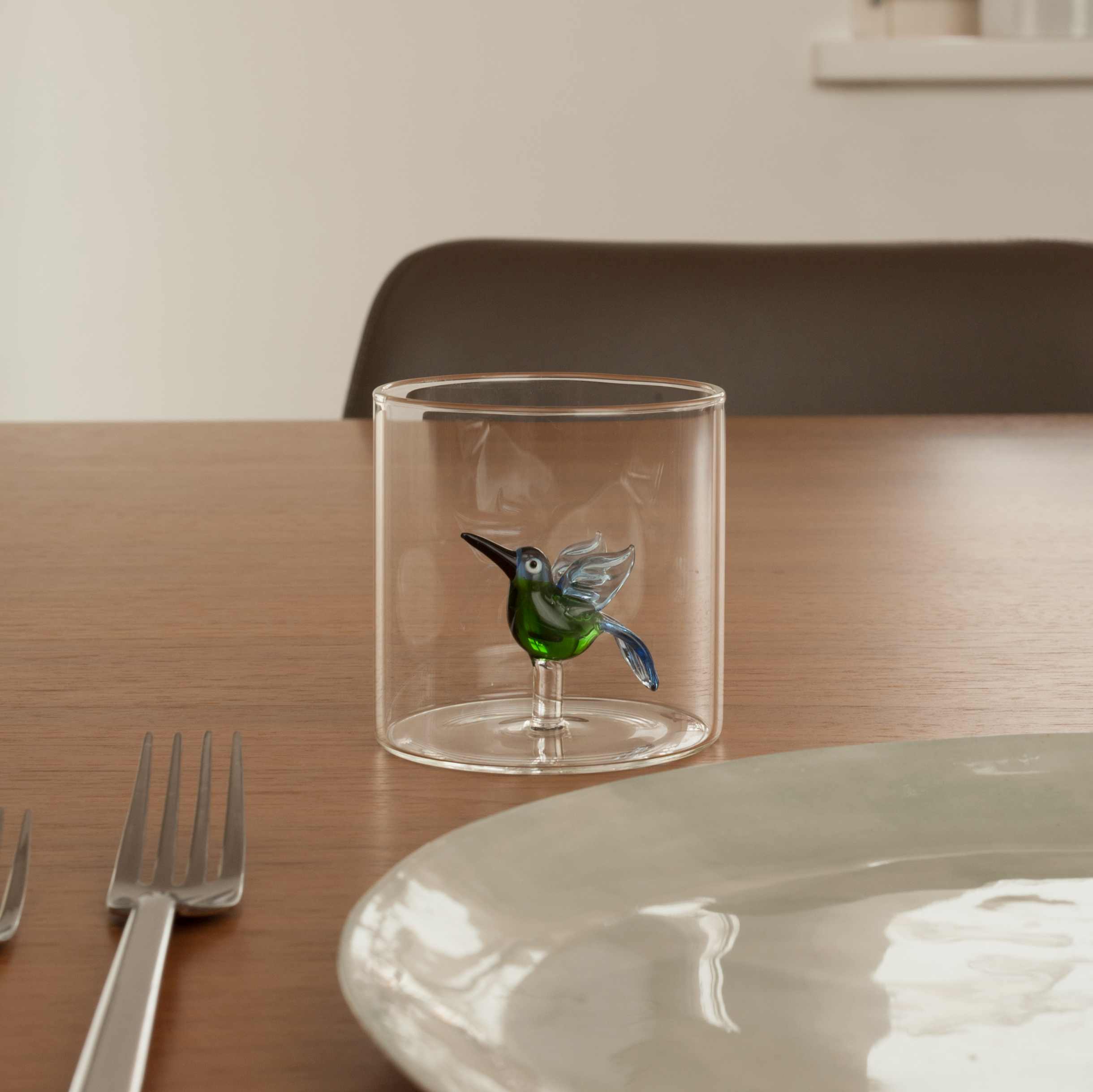 Glass In Borosilicate Glass Capacity 250 Ml Hummingbird Decoration Gift