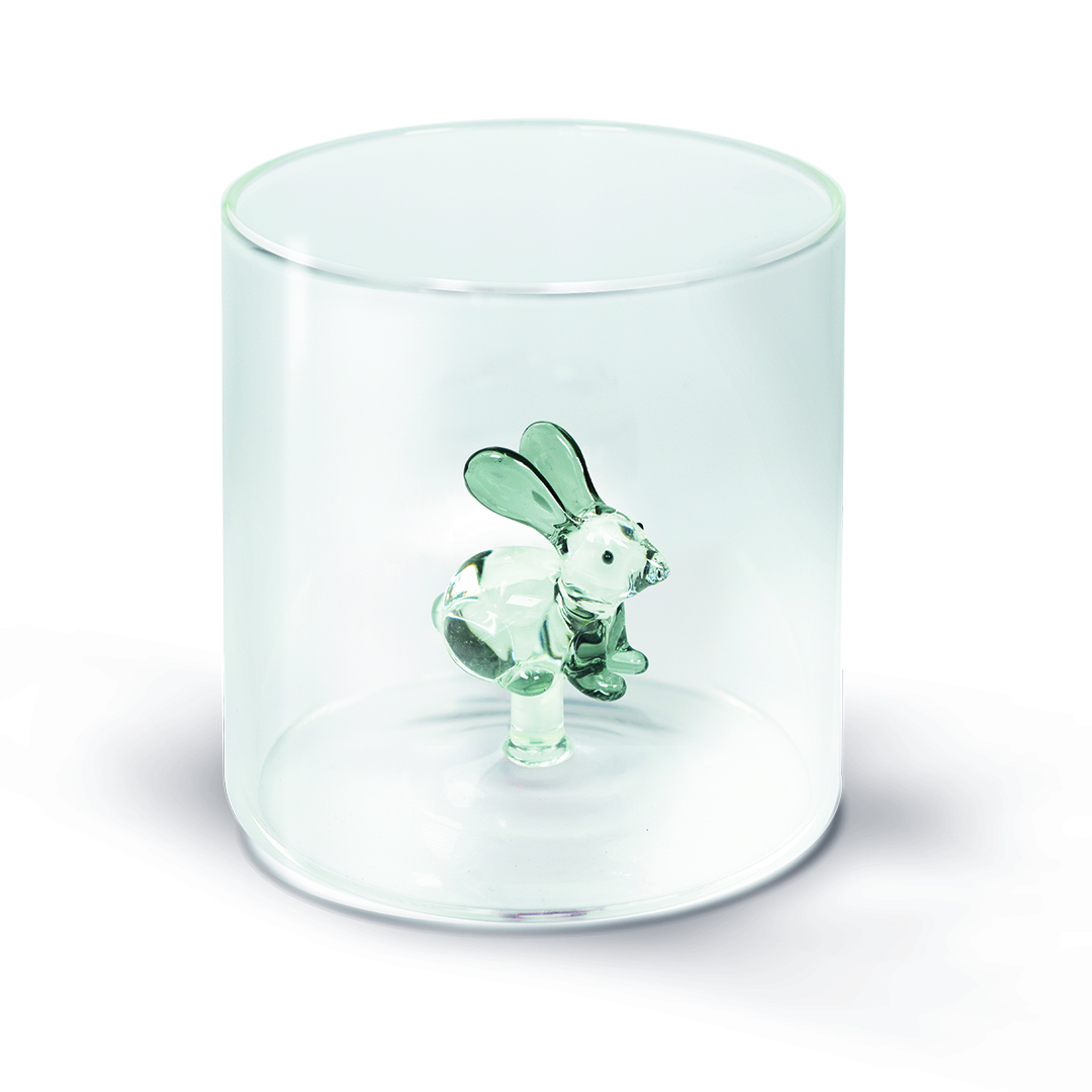 Glass In Borosilicate Glass Capacity 250 Ml Rabbit Decoration Gift