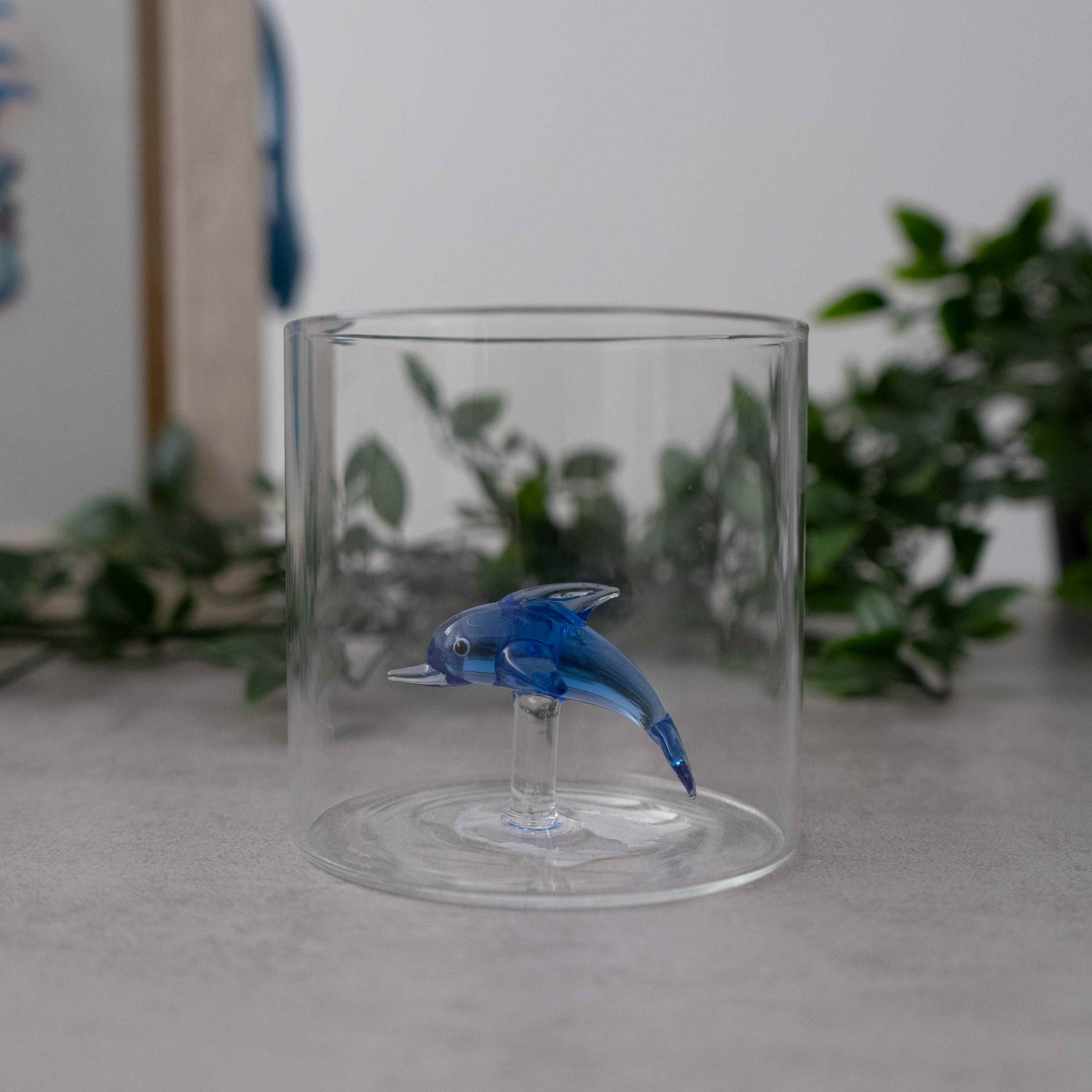 Glass In Borosilicate Glass Capacity 250 Ml Dolphin Decorations Gift