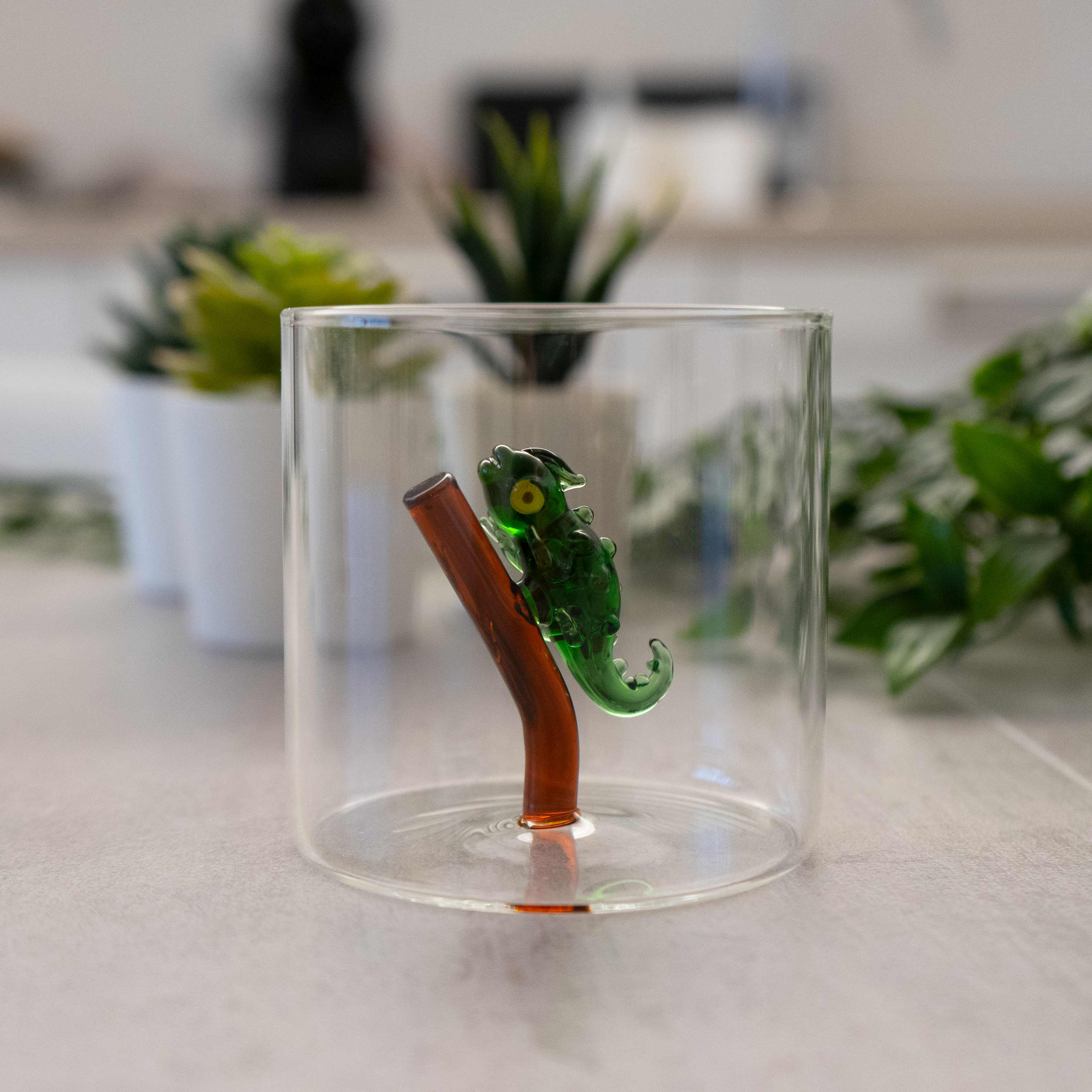 Glass In Borosilicate Glass Capacity 250 Ml Gecko Decoration Gift