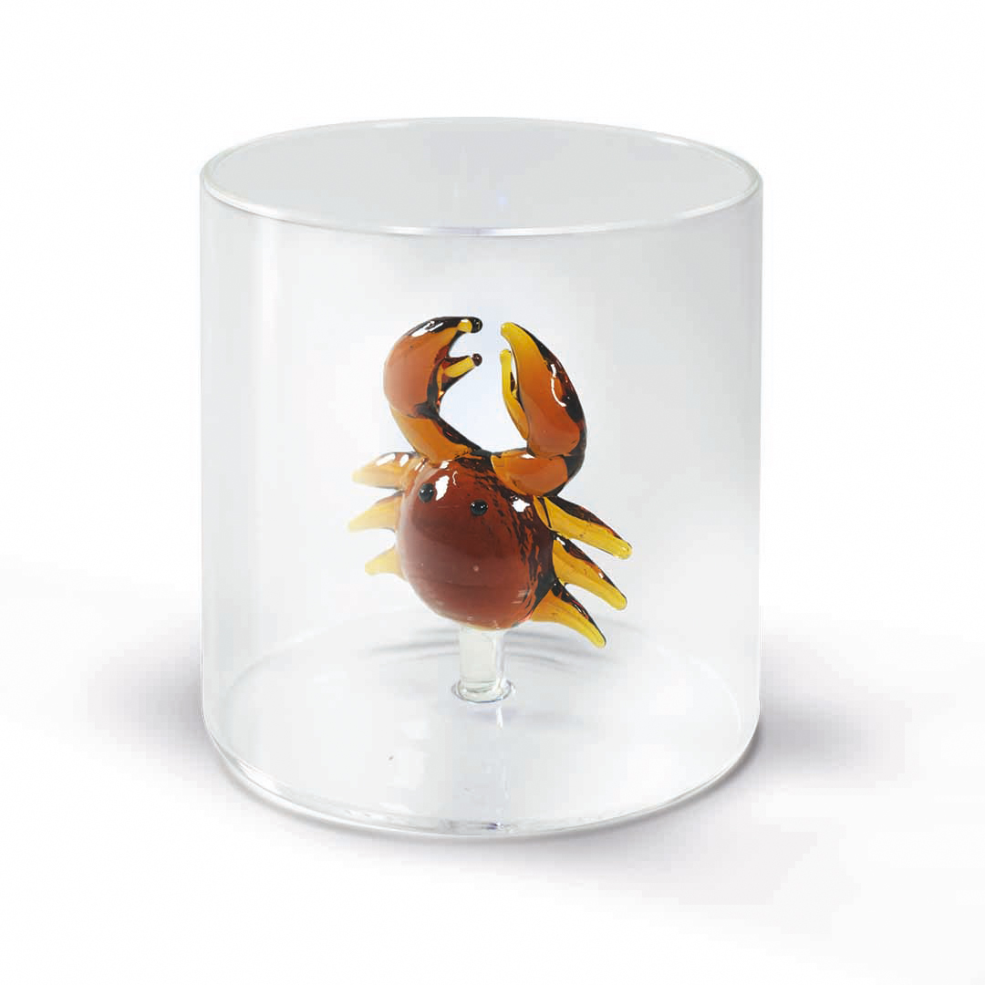 Glass In Borosilicate Glass Capacity 250 Ml Crab Decoration Gift