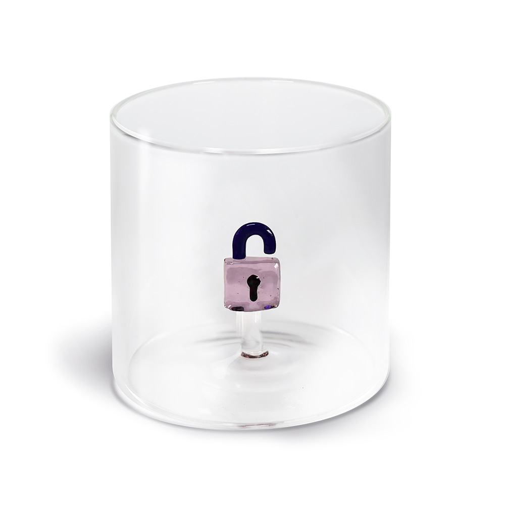 Glass In Borosilicate Glass Capacity 250 Ml Lock Decoration Gift