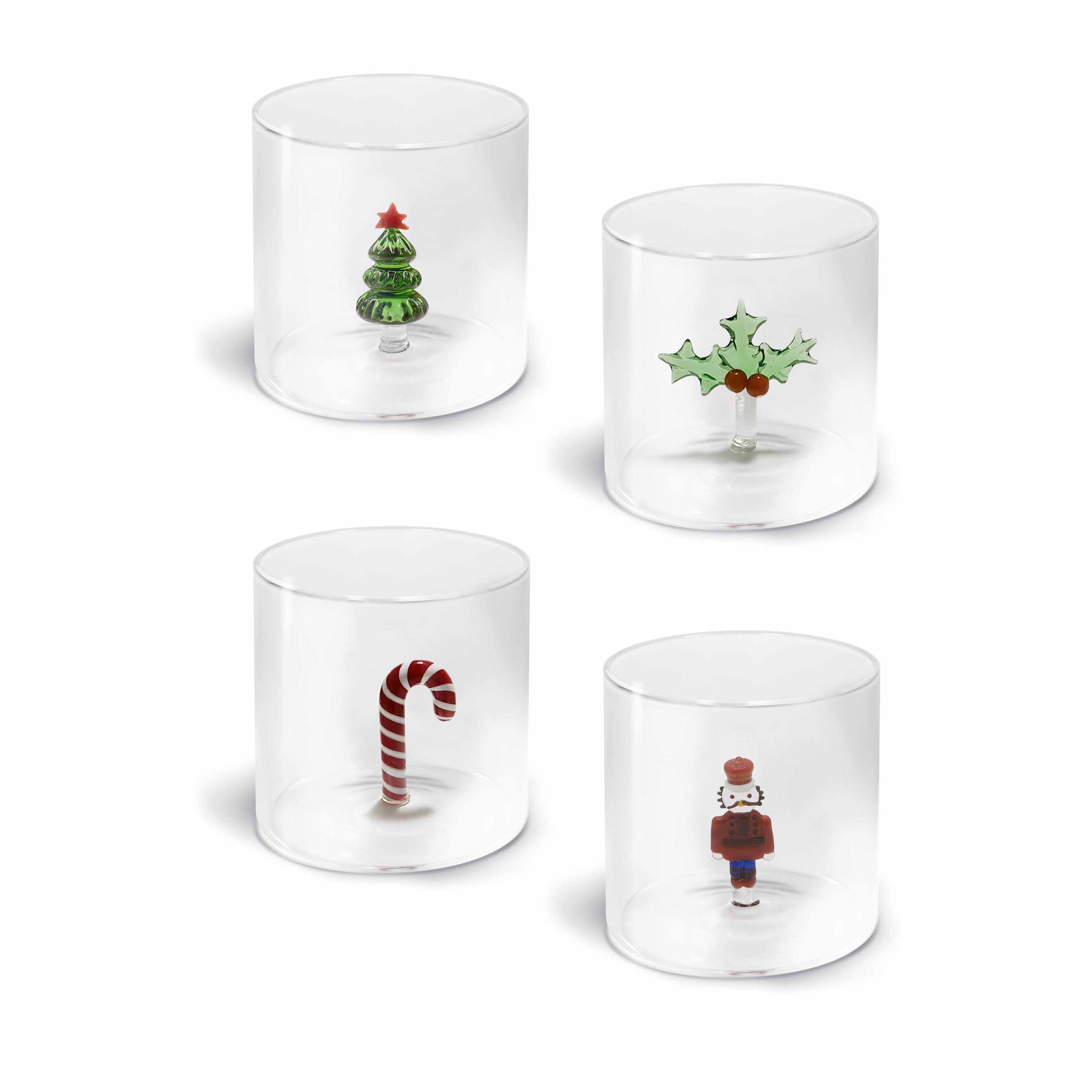 Glass In Borosilicate Glass Capacity 250 Ml Mixed Christmas Decorations Gift