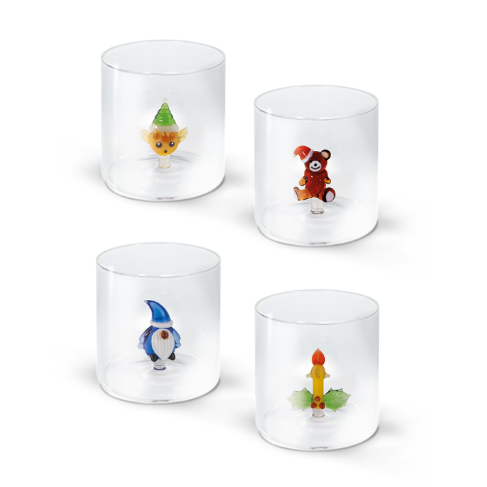 Glass In Borosilicate Glass Capacity 250 Ml Christmas Decorations Assorted Gift
