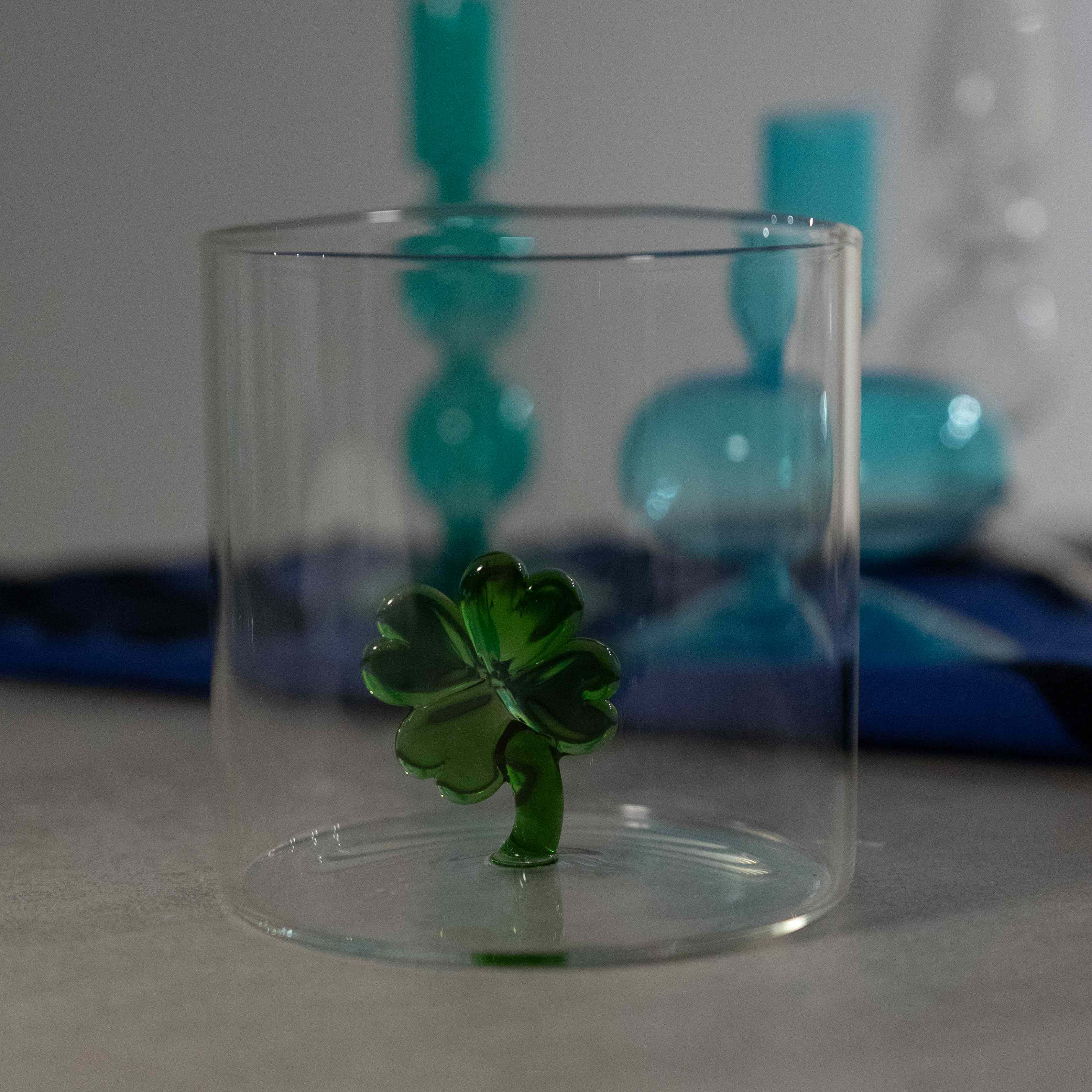 Glass In Borosilicate Glass Capacity 250 Ml Four-leaf Clover Decorations Gift