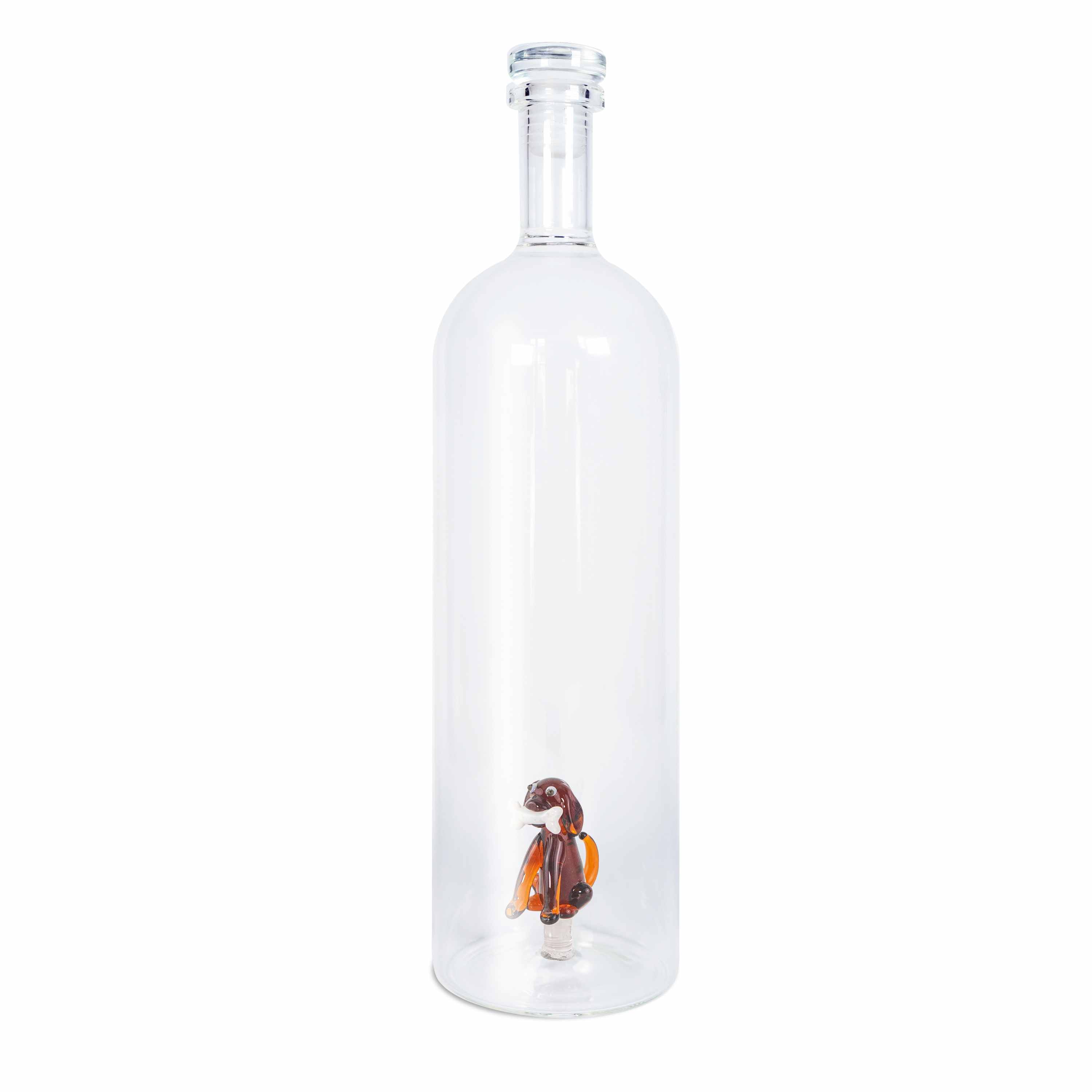 Borosilicate Glass Bottle With Cap Capacity 12 L Decor Dog Gift