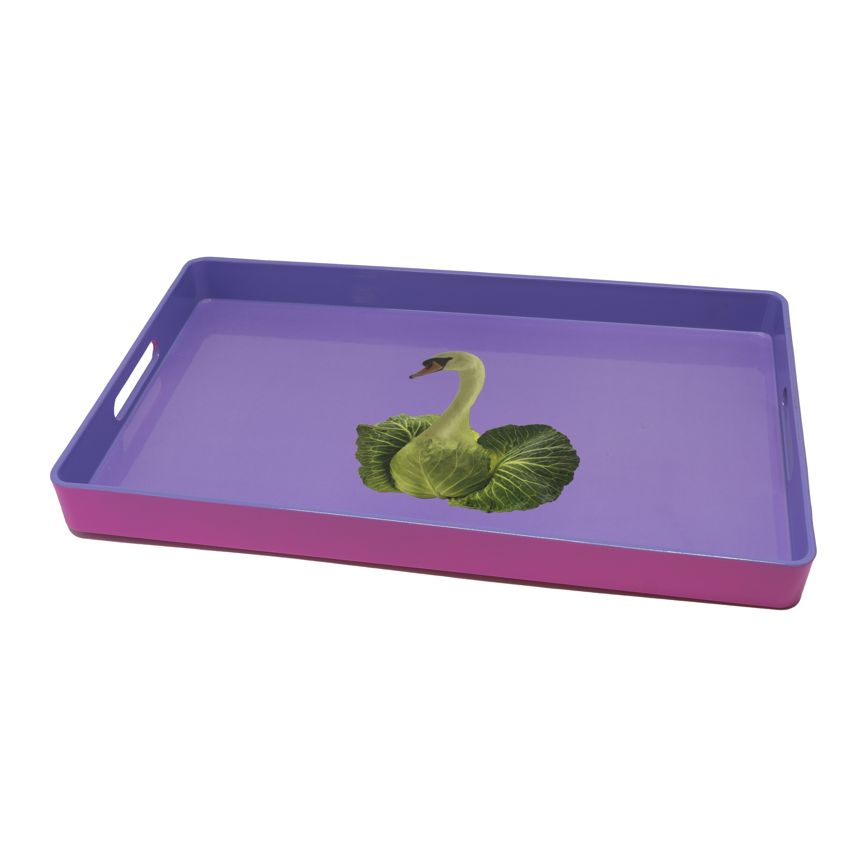 Rectangular Tray 40 X 24 Cm Swan Decoration Gift
