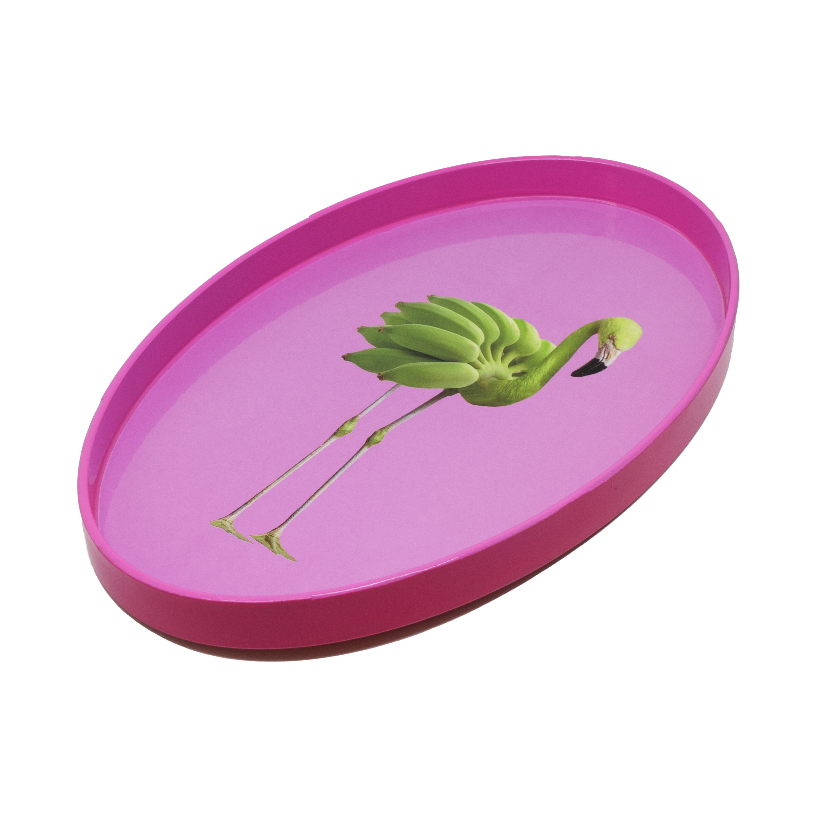 Oval Emptying Tray28 X 17 Cm Flamingo Decoration Gift