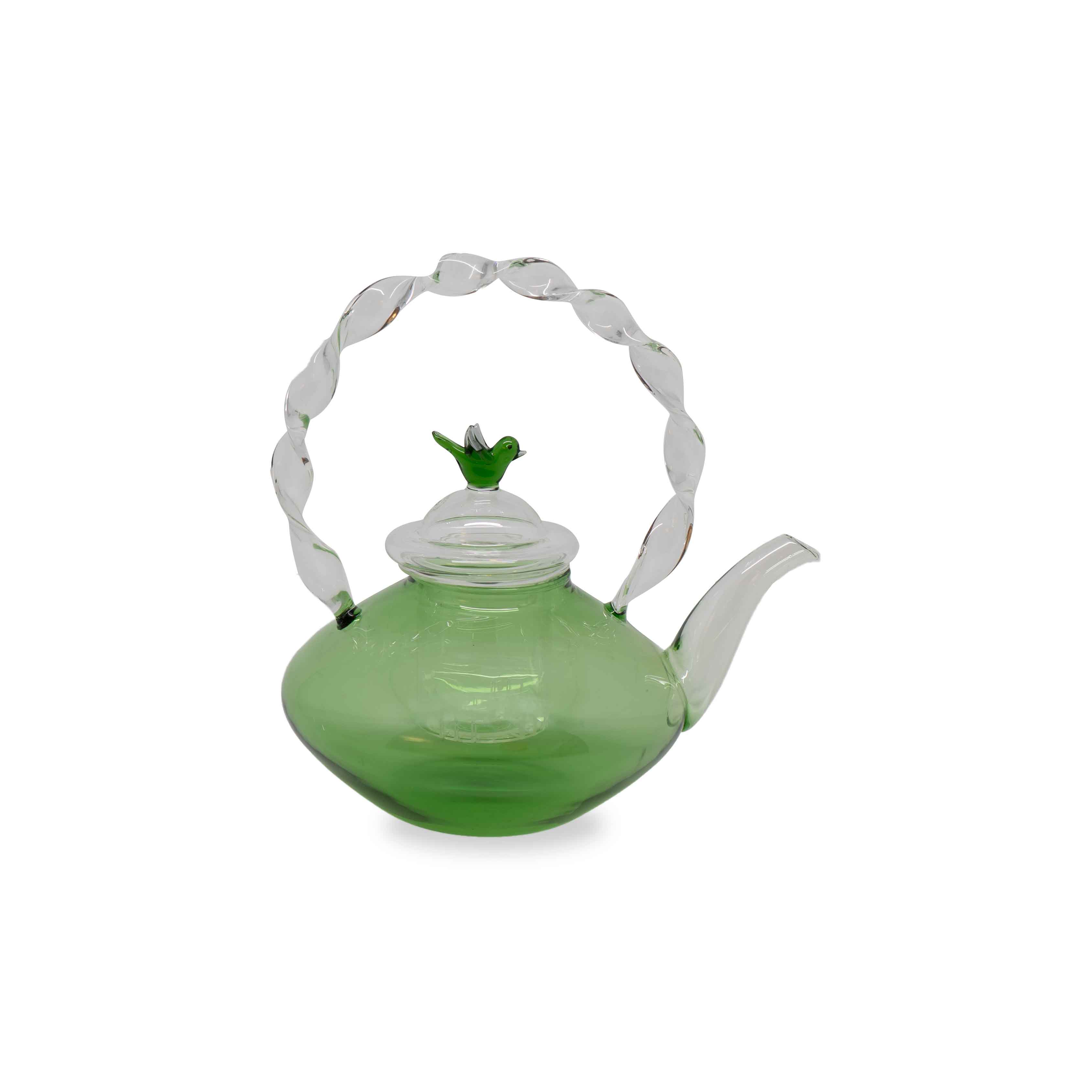 Glass Teapot  Capacity 660 Ml Pink Color Gift