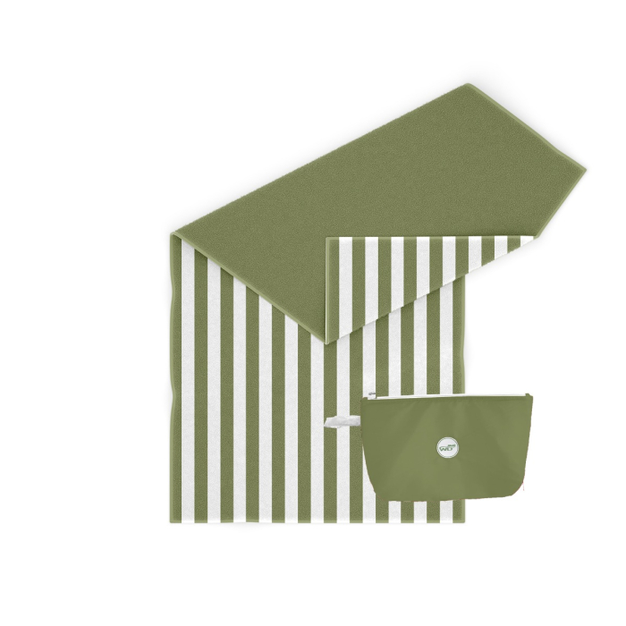 Thermal Clutch Bag Set With Towel Olive Color Gift