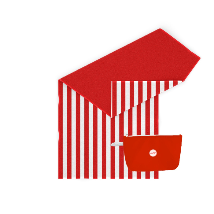 Thermal Clutch Bag Set With Towel Red Color Gift