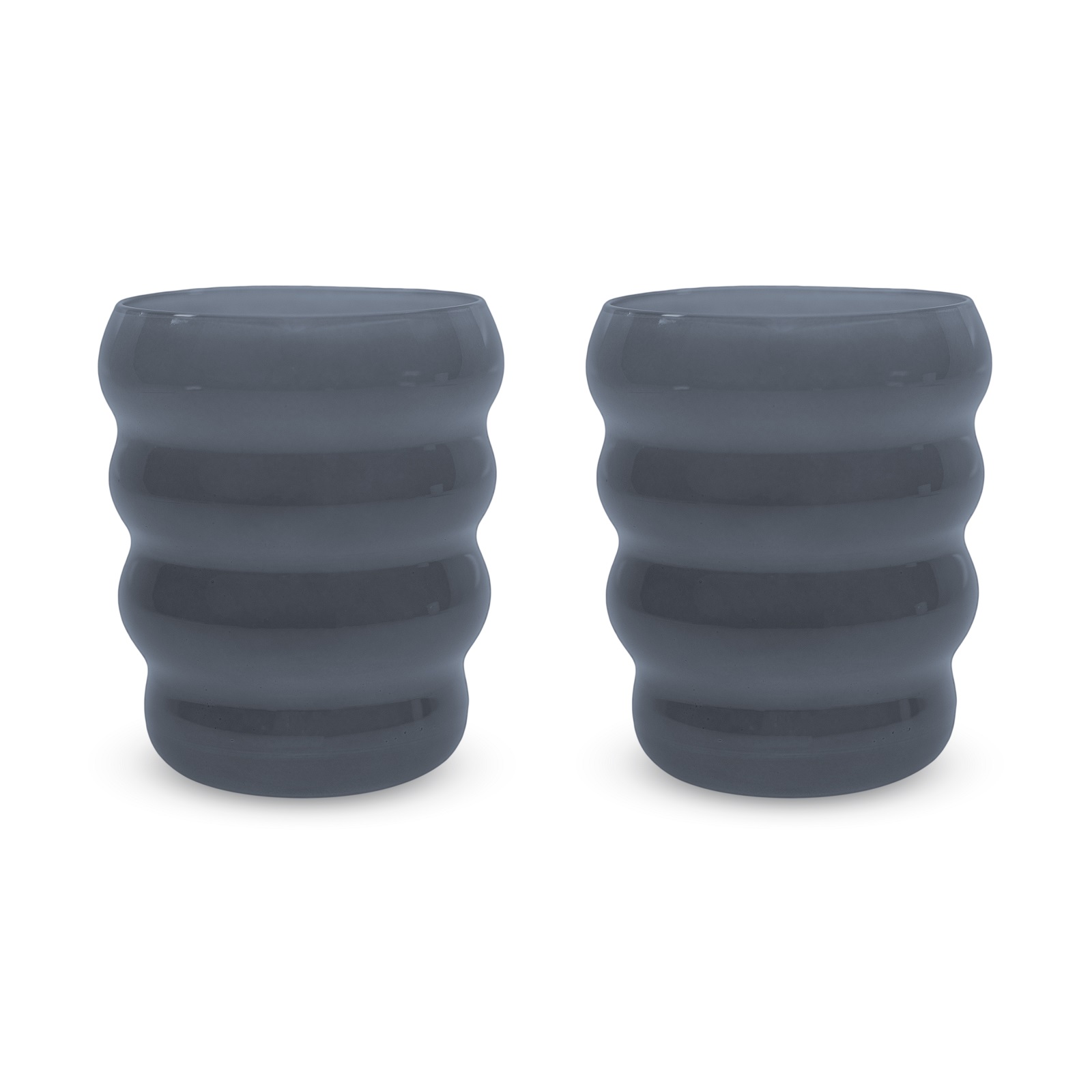 Set Of 2 Glass Glasses Capacity 360 Ml Blue Color Gift