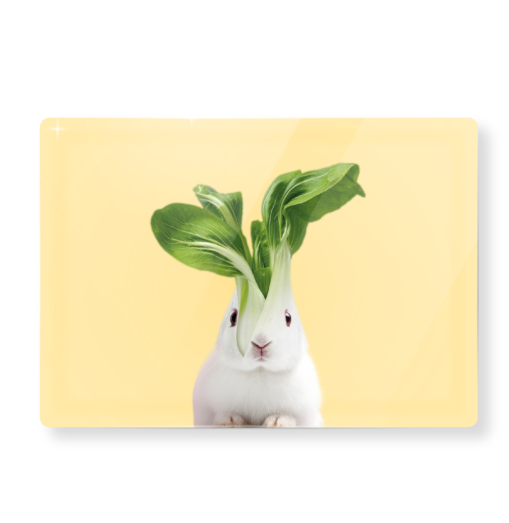 Glass Cutting Board 20x30cm Swiss Chard Decoration Gift