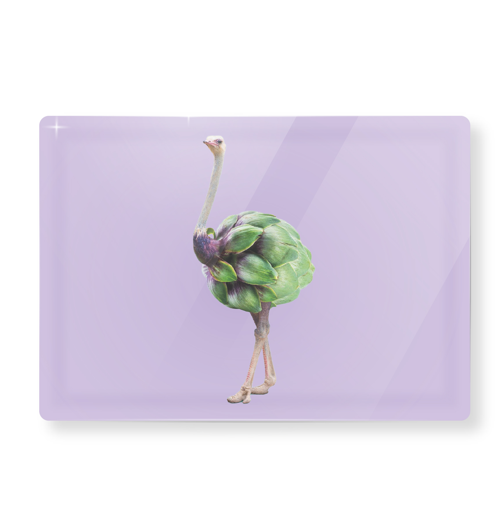 Glass Cutting Board 20x30cm Artichoke Decoration Gift