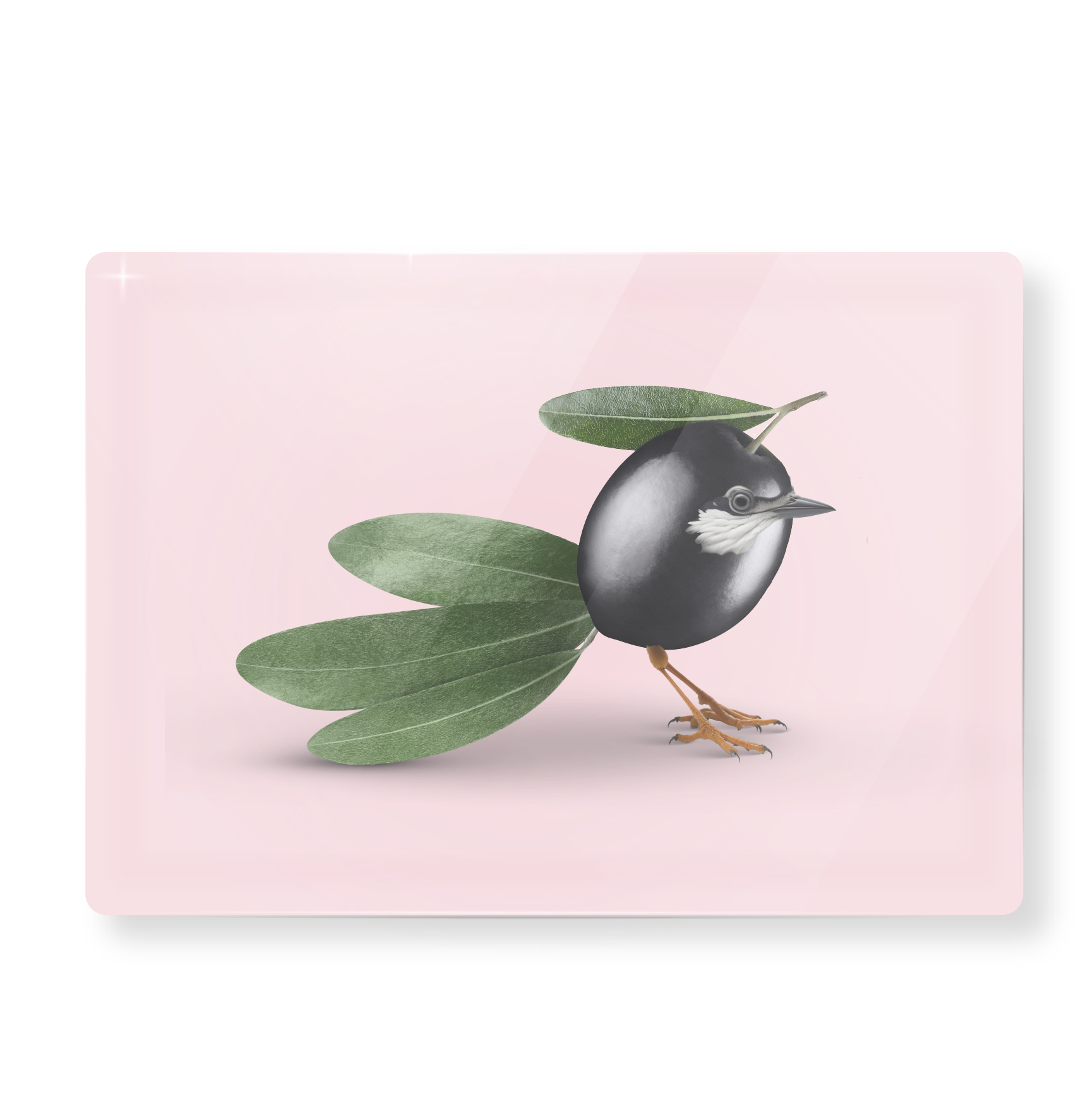 Glass Cutting Board 20x30cm Olive Decoration Gift