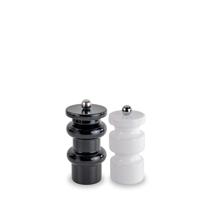 Pepper Mill And Salt Mill Set Black And White Colors Gift