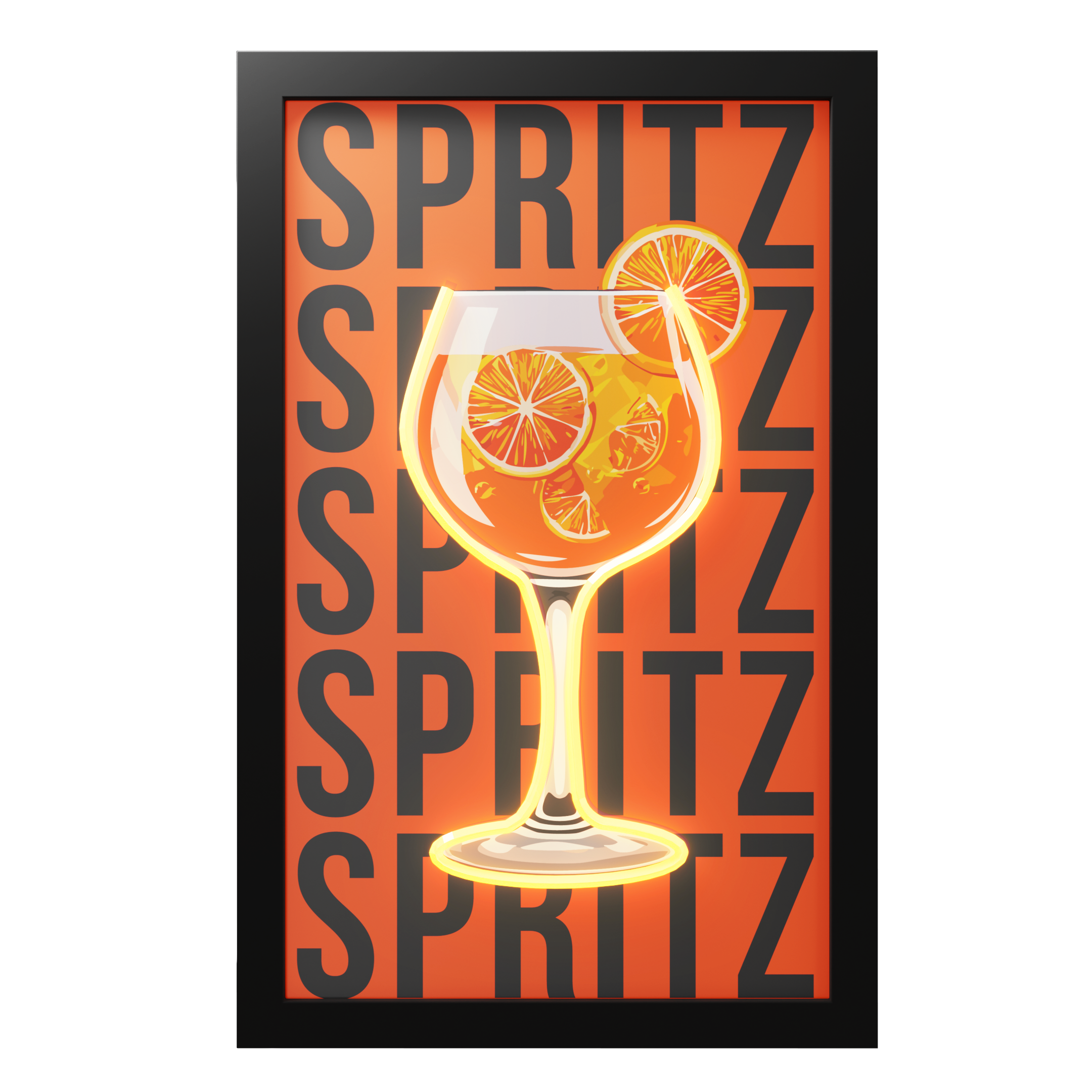 Frame With Neon Details Spritz Decoration Dimensions: 30x50cm Gift