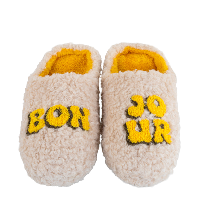 Bon Jour Slippers Size S/m Gift