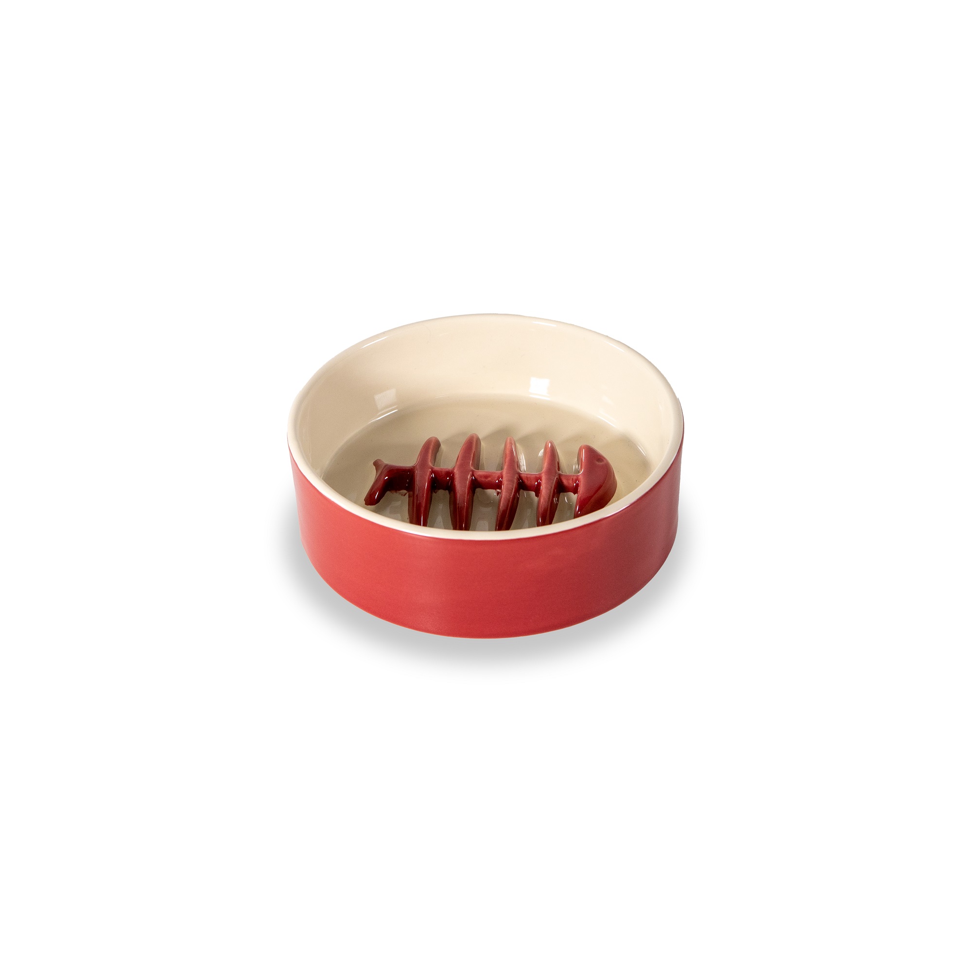 Fishbone Bowl Ã˜ 12 Cm Color: Burgundy And Beige Gift