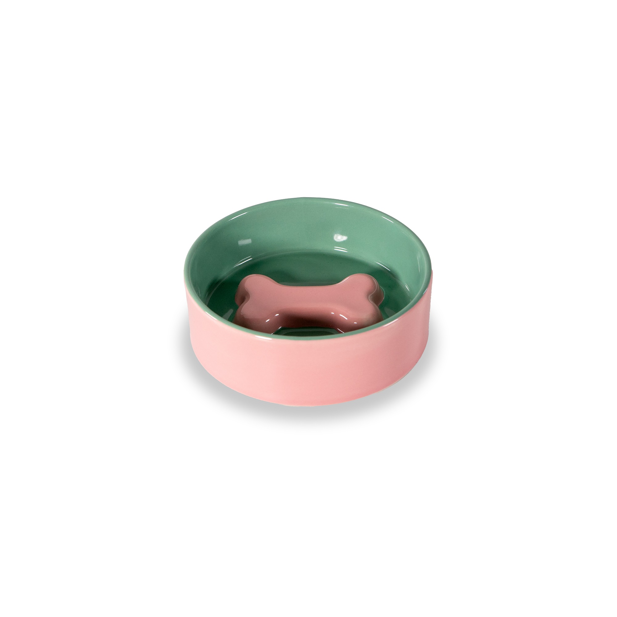 Bone Bowl Ã˜ 12 Cm Color: Green And Pink Gift