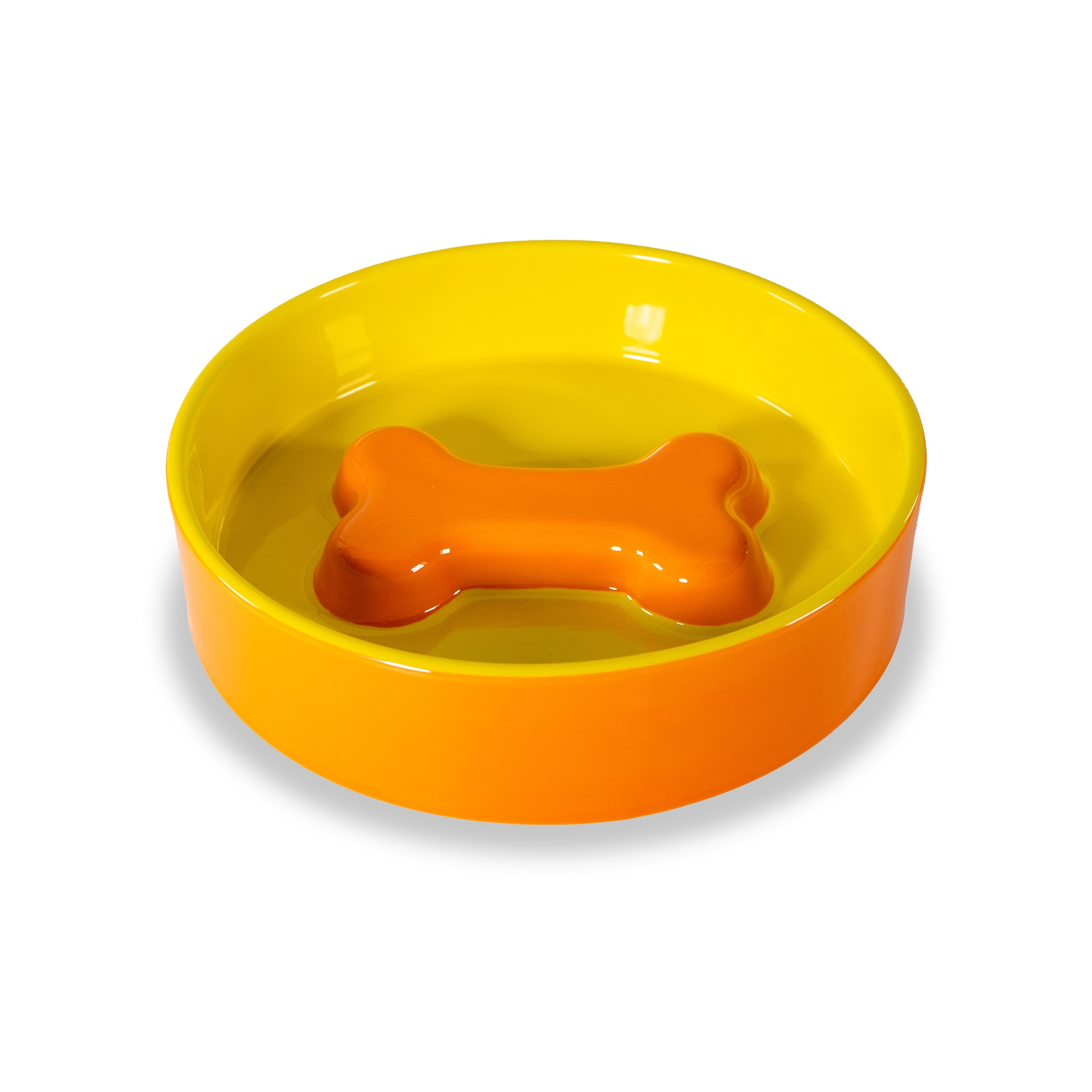 Bone Bowl Ã˜ 20 Cm Color: Orange And Yellow Gift
