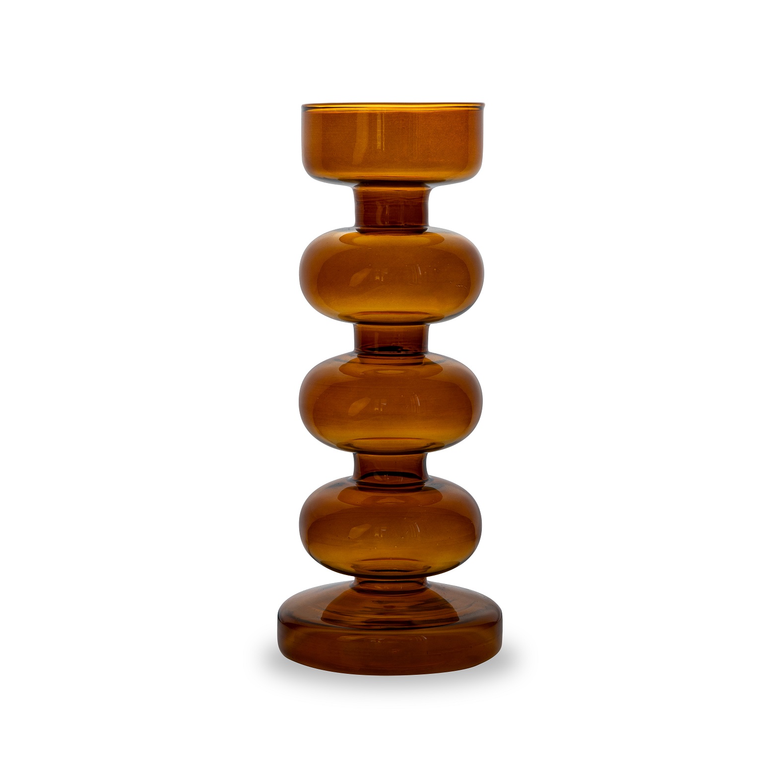 Glass Candle Holder Or Bud Vase Ã˜ 95 X 95 X 23 Cm Color: Brown Gift