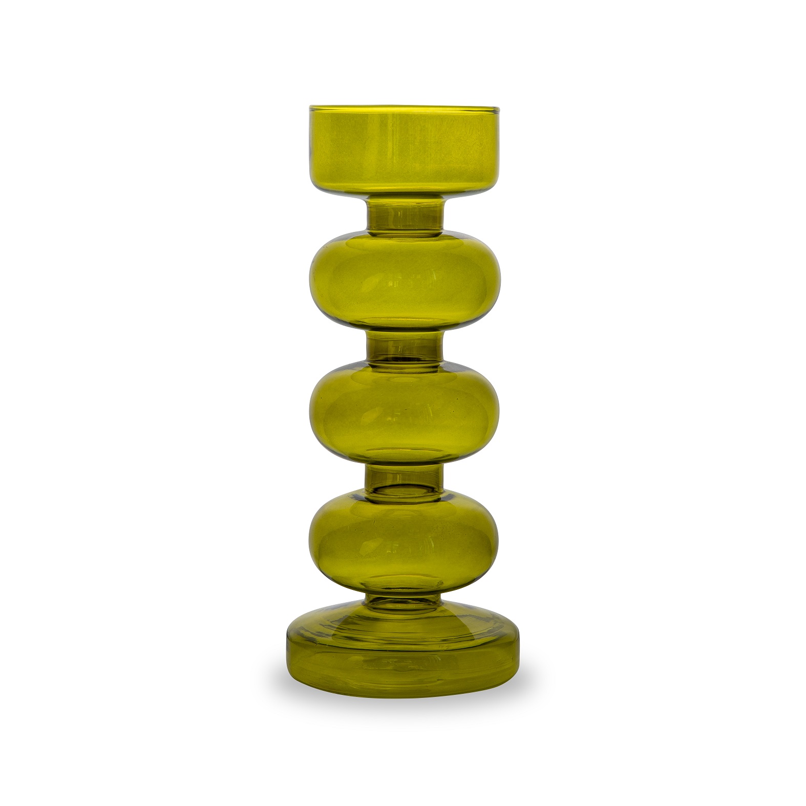 Glass Candle Holder Or Bud Vase Ã˜ 95 X 95 X 23 Cm Color: Olive Gift