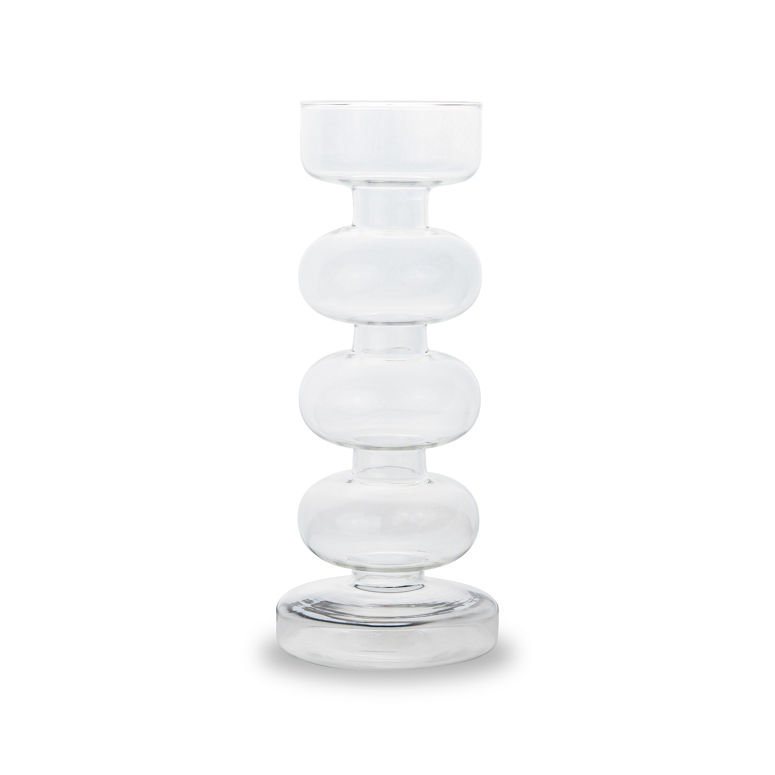 Glass Candle Holder Or Bud Vase Ã˜ 95 X 95 X 23 Cm Color: Transparent Gift