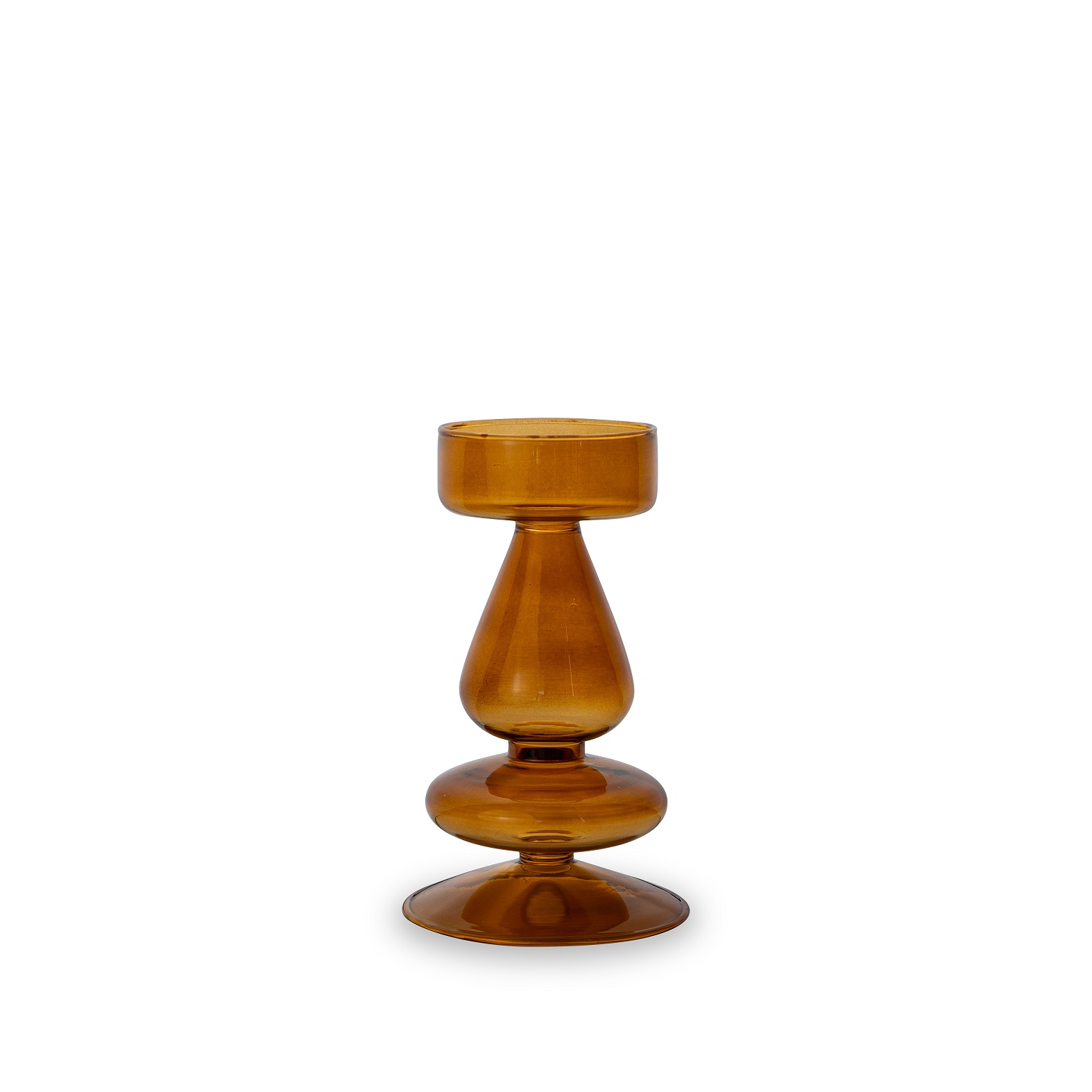 Glass Candle Holder Or Bud Vase Ã˜ 88 X 88 X 15 Cm Color: Brown Gift