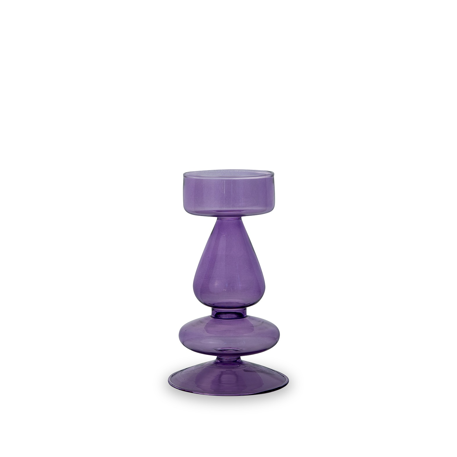 Glass Candle Holder Or Bud Vase Ã˜ 88 X 88 X 15 Cm Color: Purple Gift