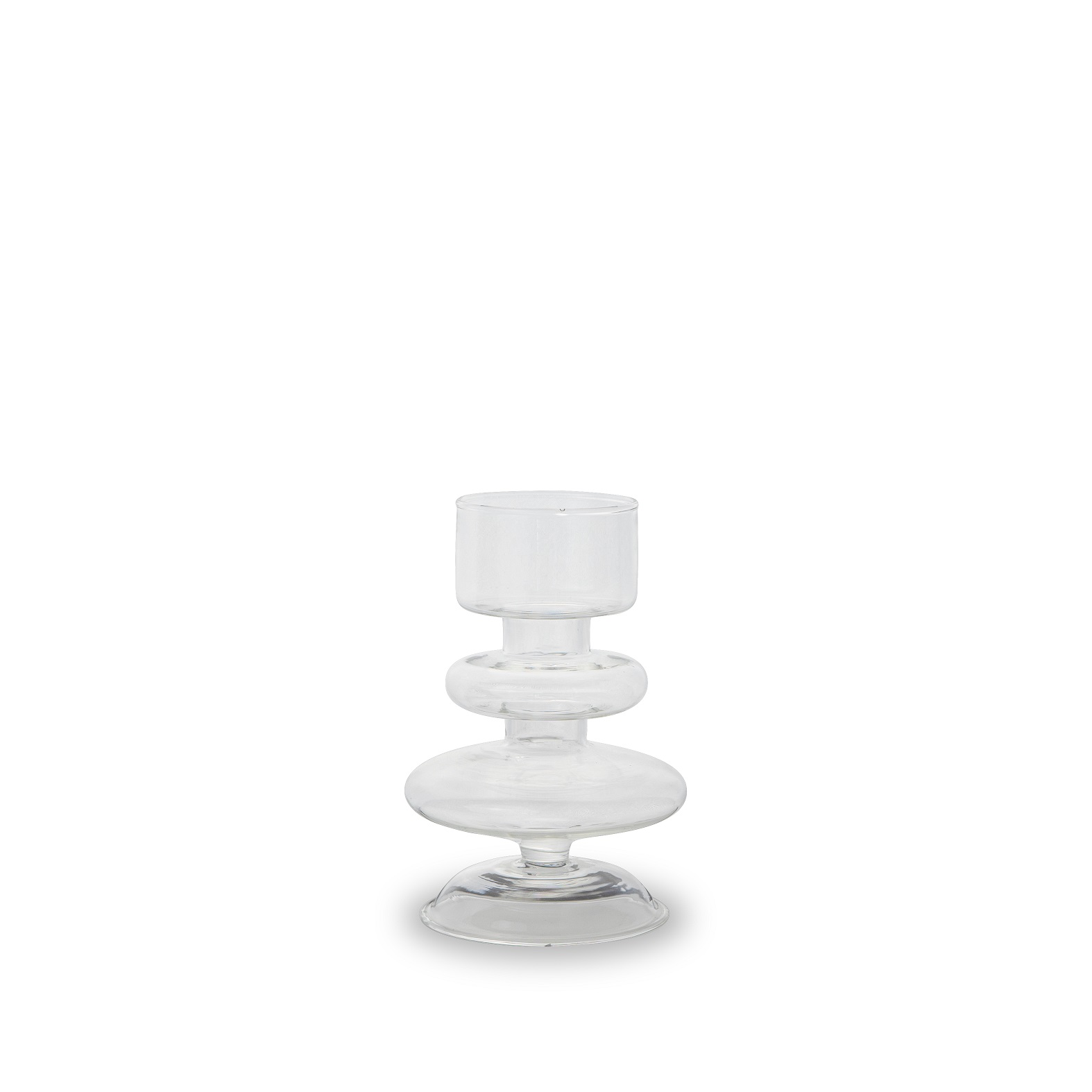 Glass Candle Holder Or Bud Vase Ã˜ 9 X 9 X 12 Cm Color: Transparent Gift