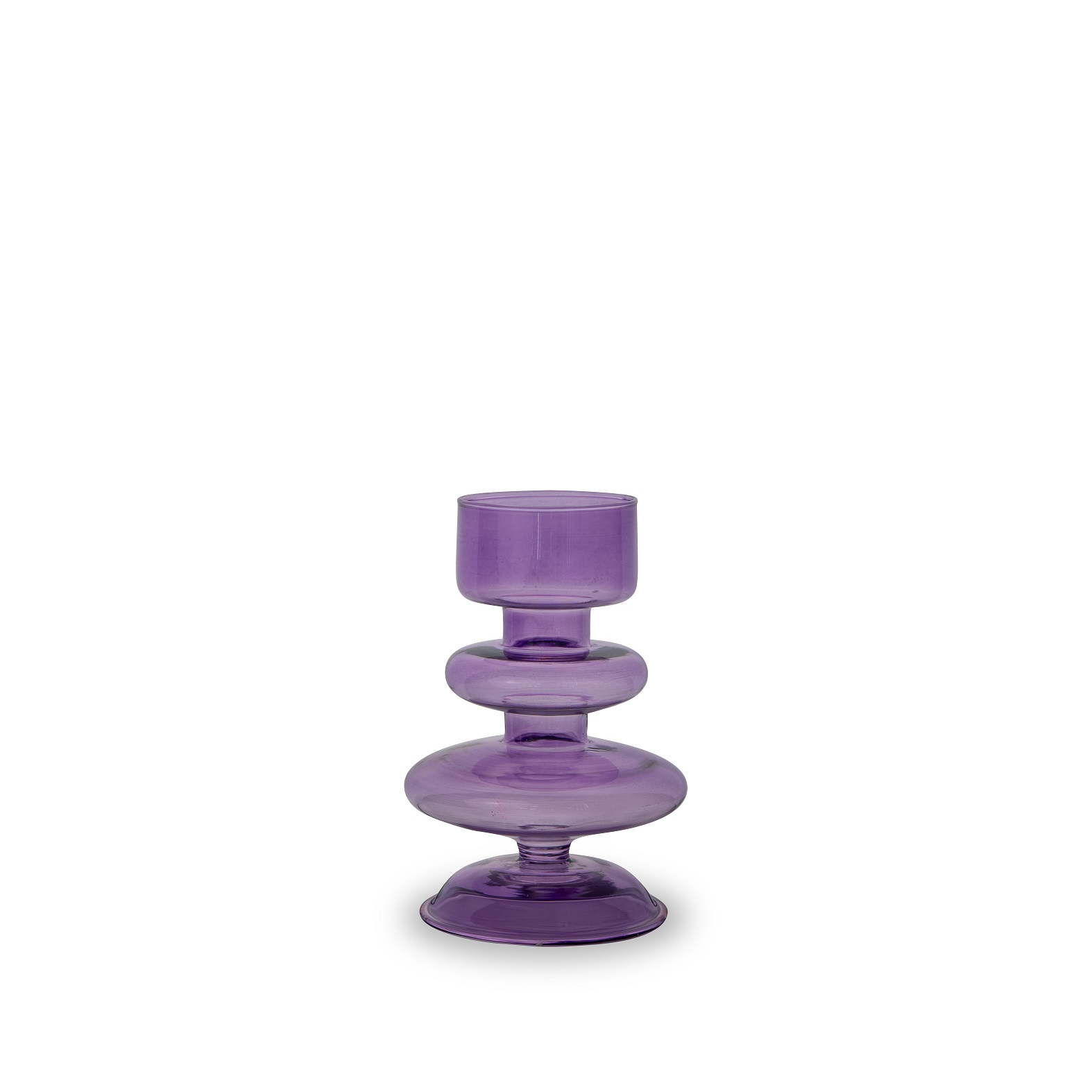Glass Candle Holder Or Bud Vase Ã˜ 9 X 9 X 12 Cm Color: Purple Gift