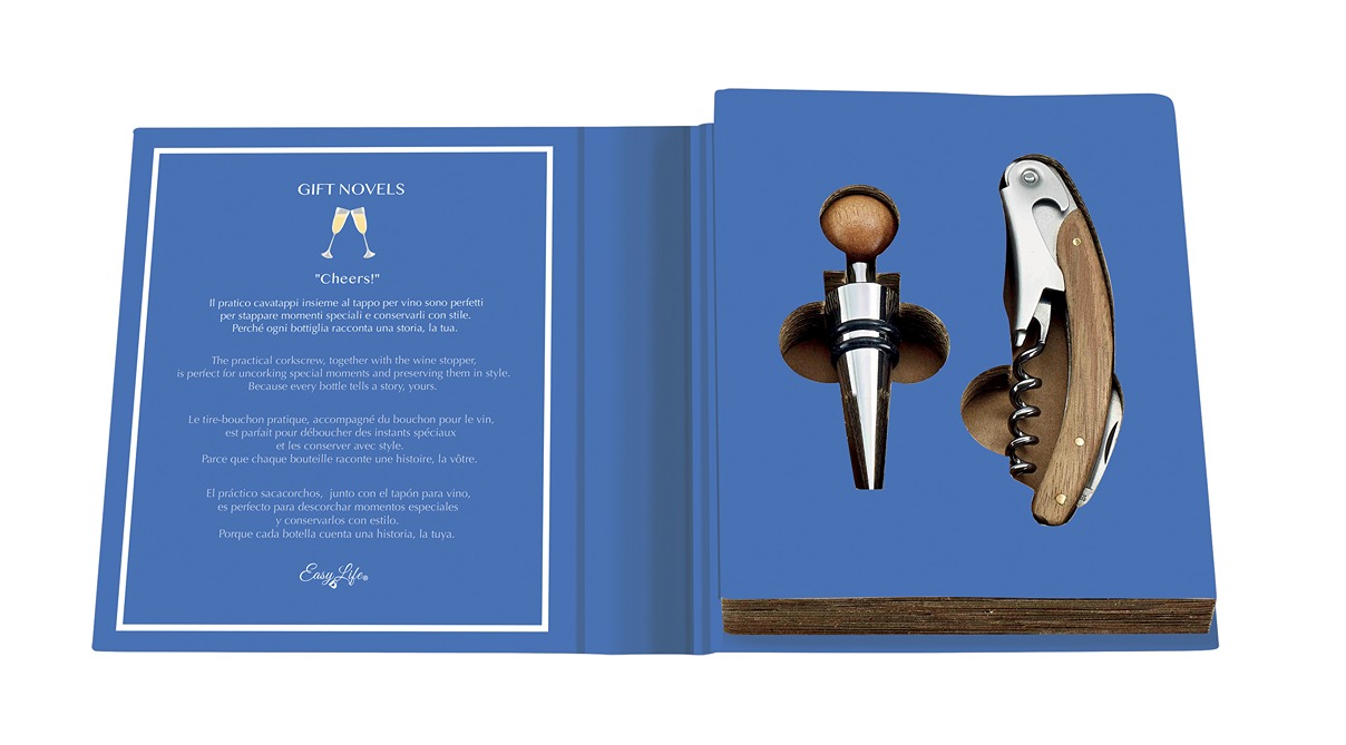 2-piece Wine Set - Bottle Opener + Stopper In Gift Novel Gift Box Gift