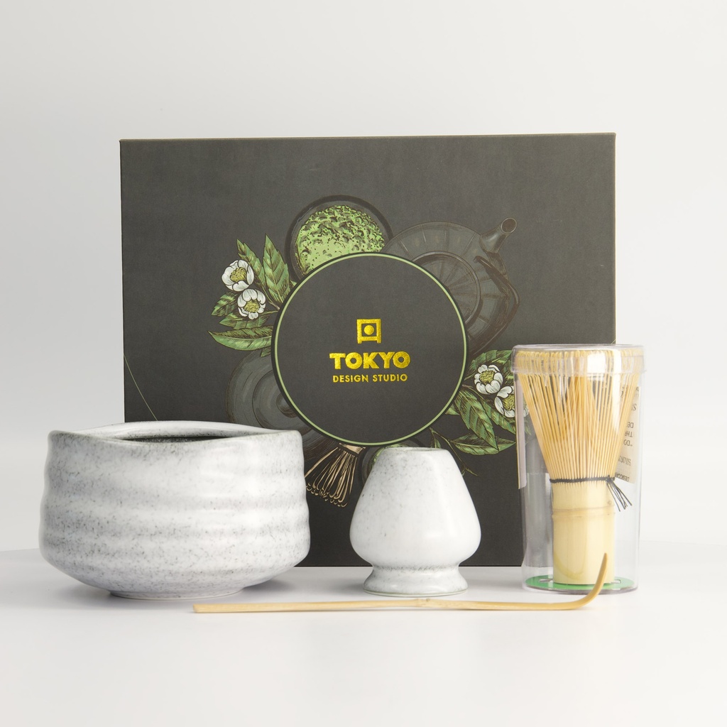 Matcha Giftset 11x8cm 4pcs Grey 22118 1/12 Gift
