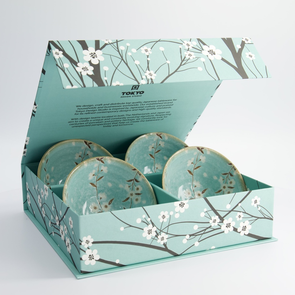 Light Sakura Bowl Giftset 4pcs 13x6cm 350ml 2b 33221 Gift