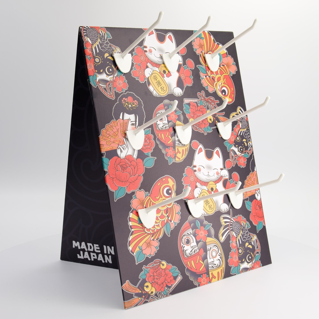 Display For Keychains And Patches (incl. 18 Hooks) Gift